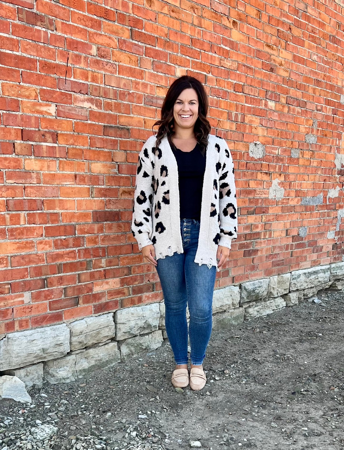 The Leopard Distressed Cardigan