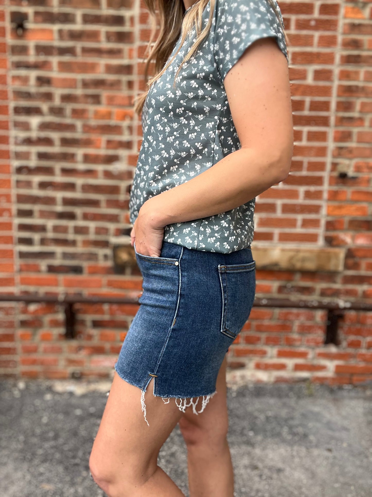 The Annilyn High Rise Jean Shorts