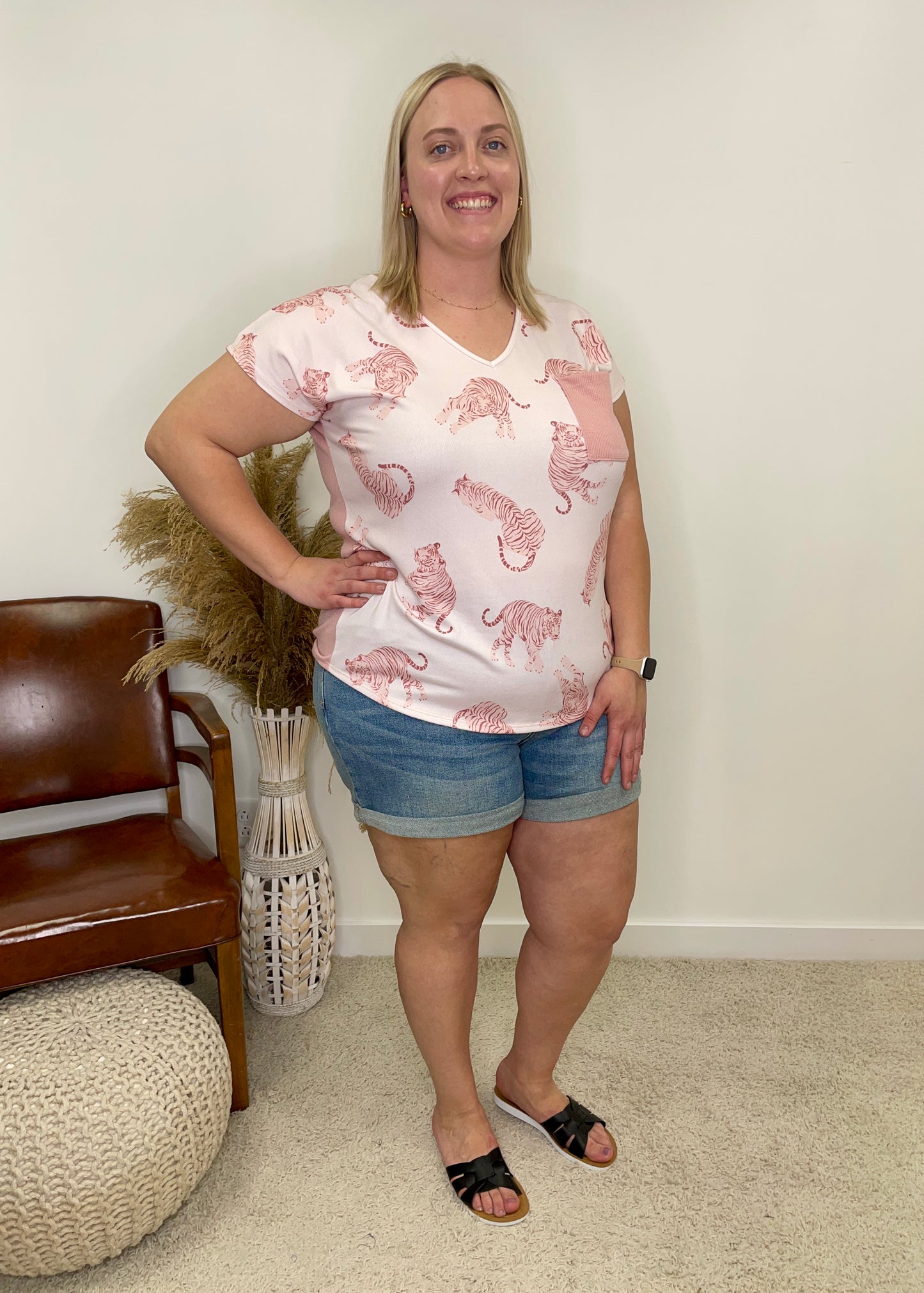 The Curvy Bridget Tiger Top