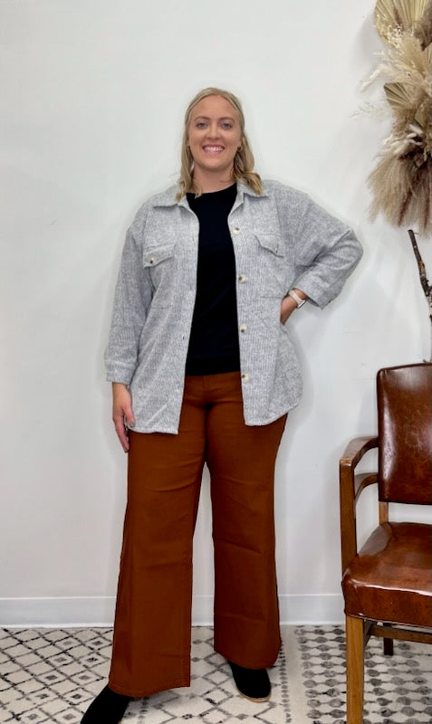 The Curvy Brushed Shacket