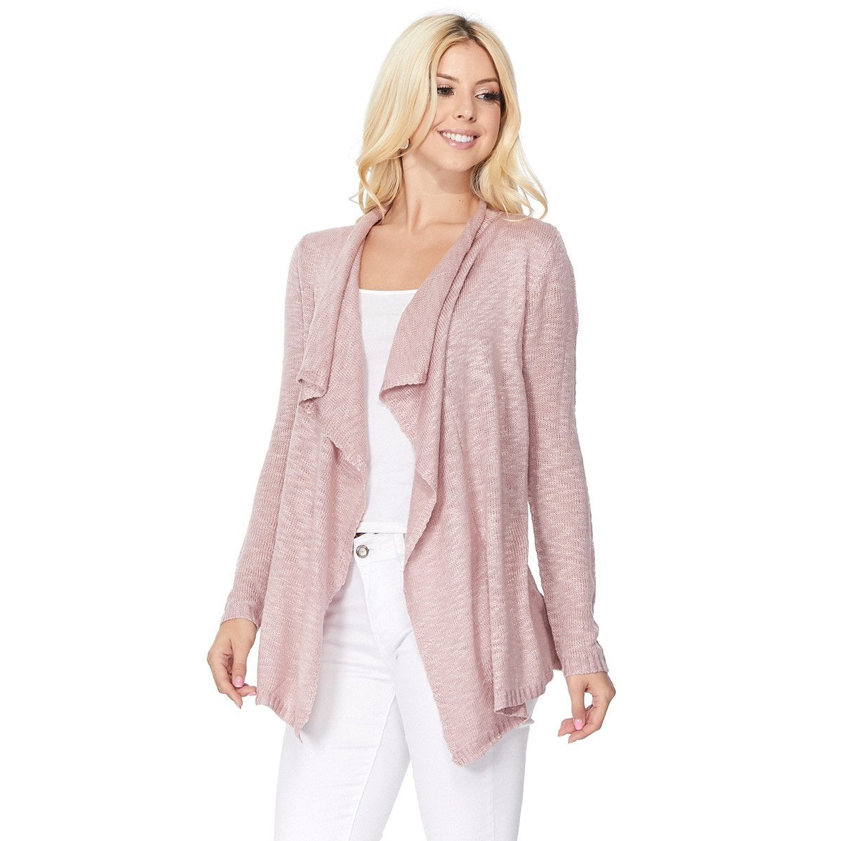 The Layten Slub Open Front Cardigan