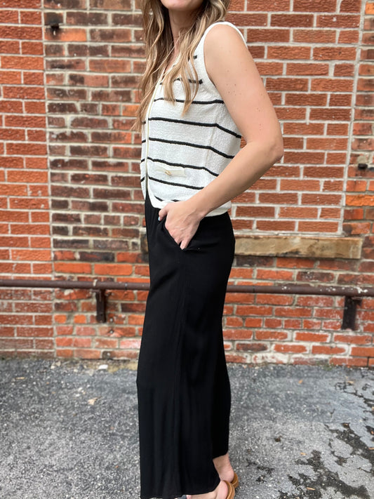 The Black Asher Wide Leg Pants