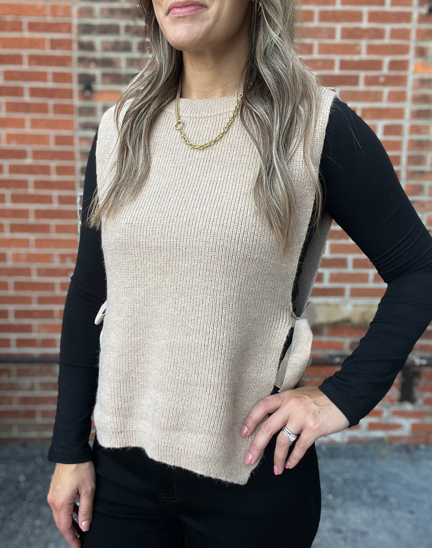 The Casen Side Tie Vest
