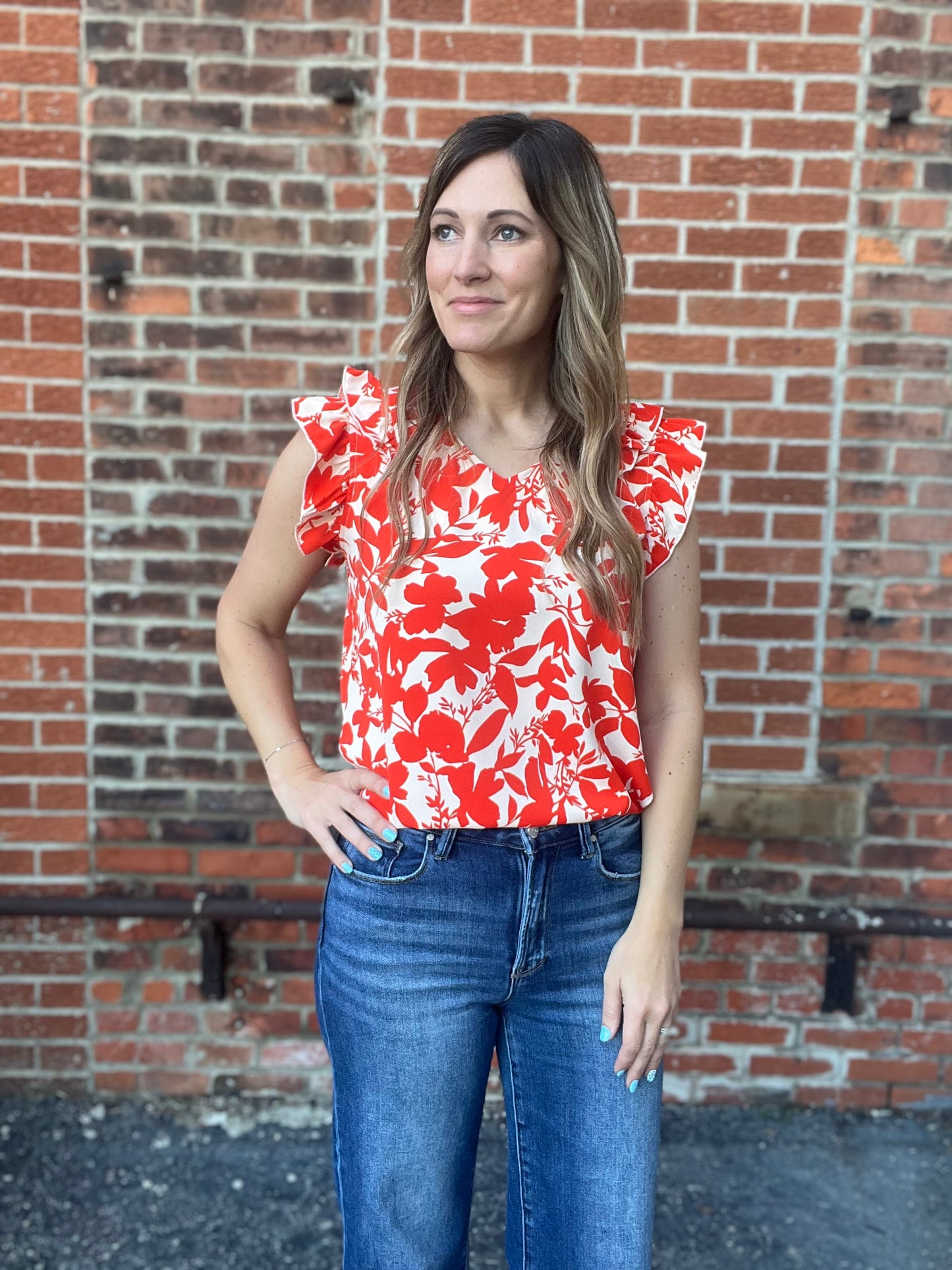 The Floral Vesper Ruffled Blouse