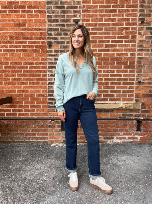 The Harlem Textured Long Sleeve Top