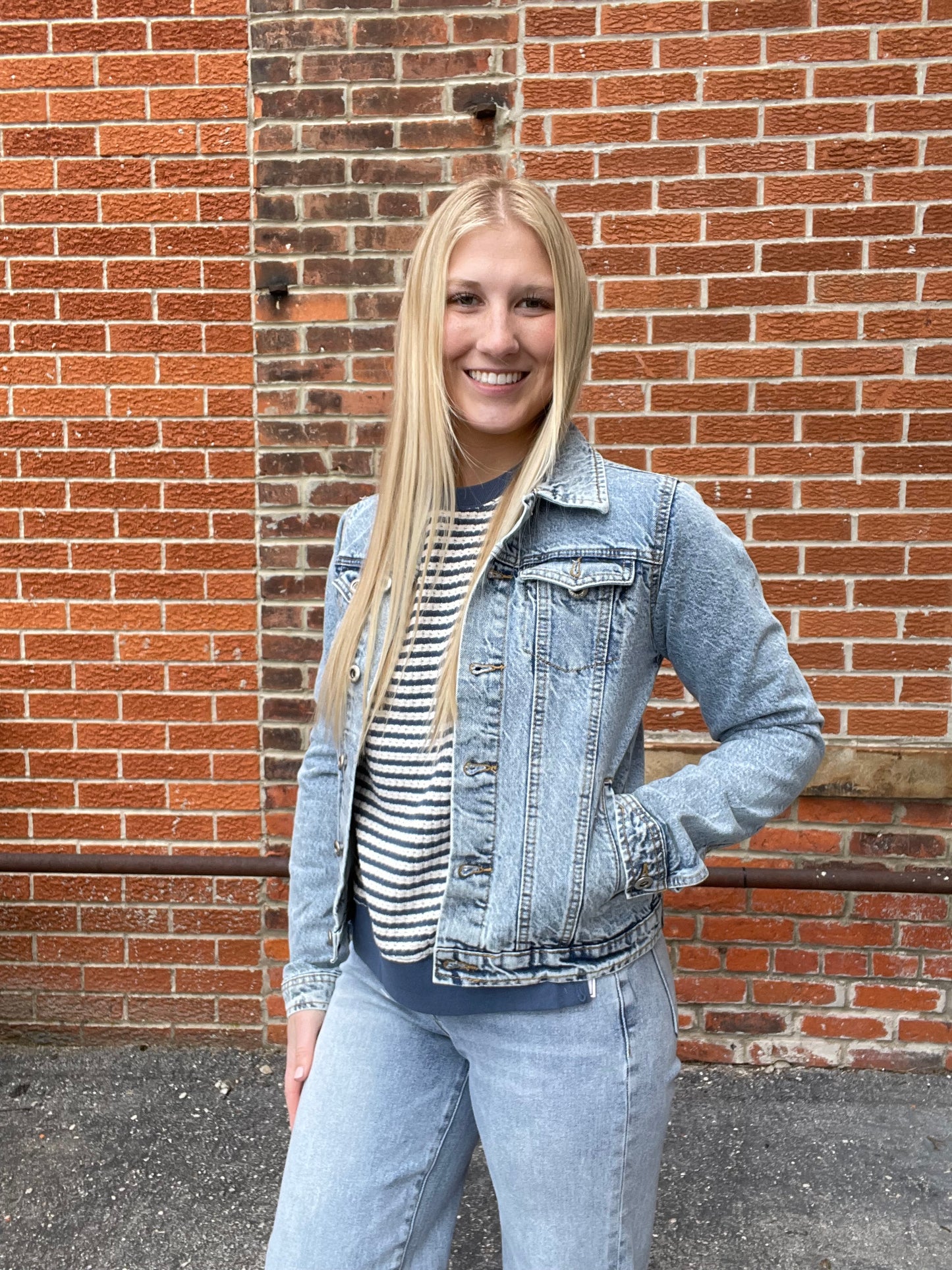 The Rowen Stripe Long Sleeve Knit Top