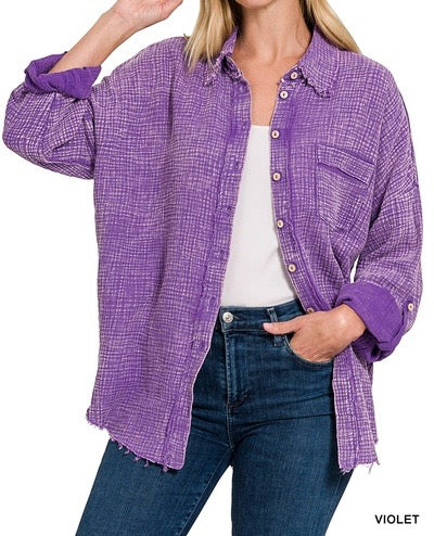 The Sedona Summer Gauze Button Up
