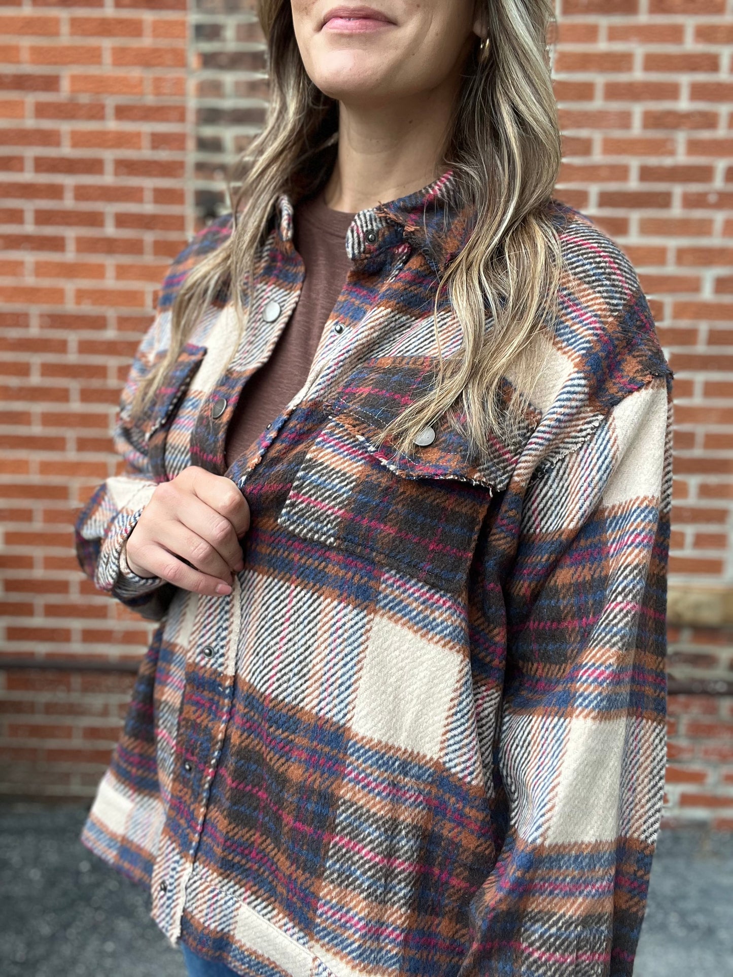 The Remi Oversized Plaid Shacket