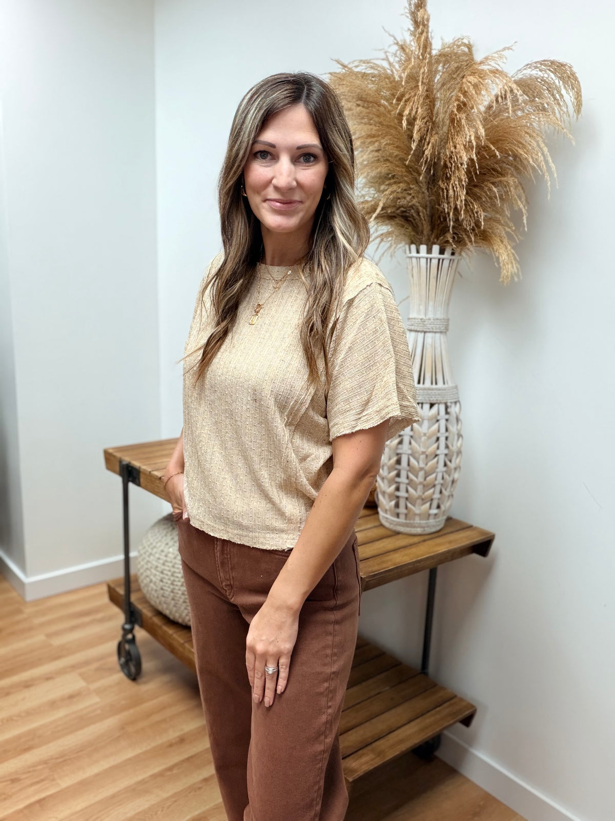 The Mavi Dolman Short Sleeve Knit Top