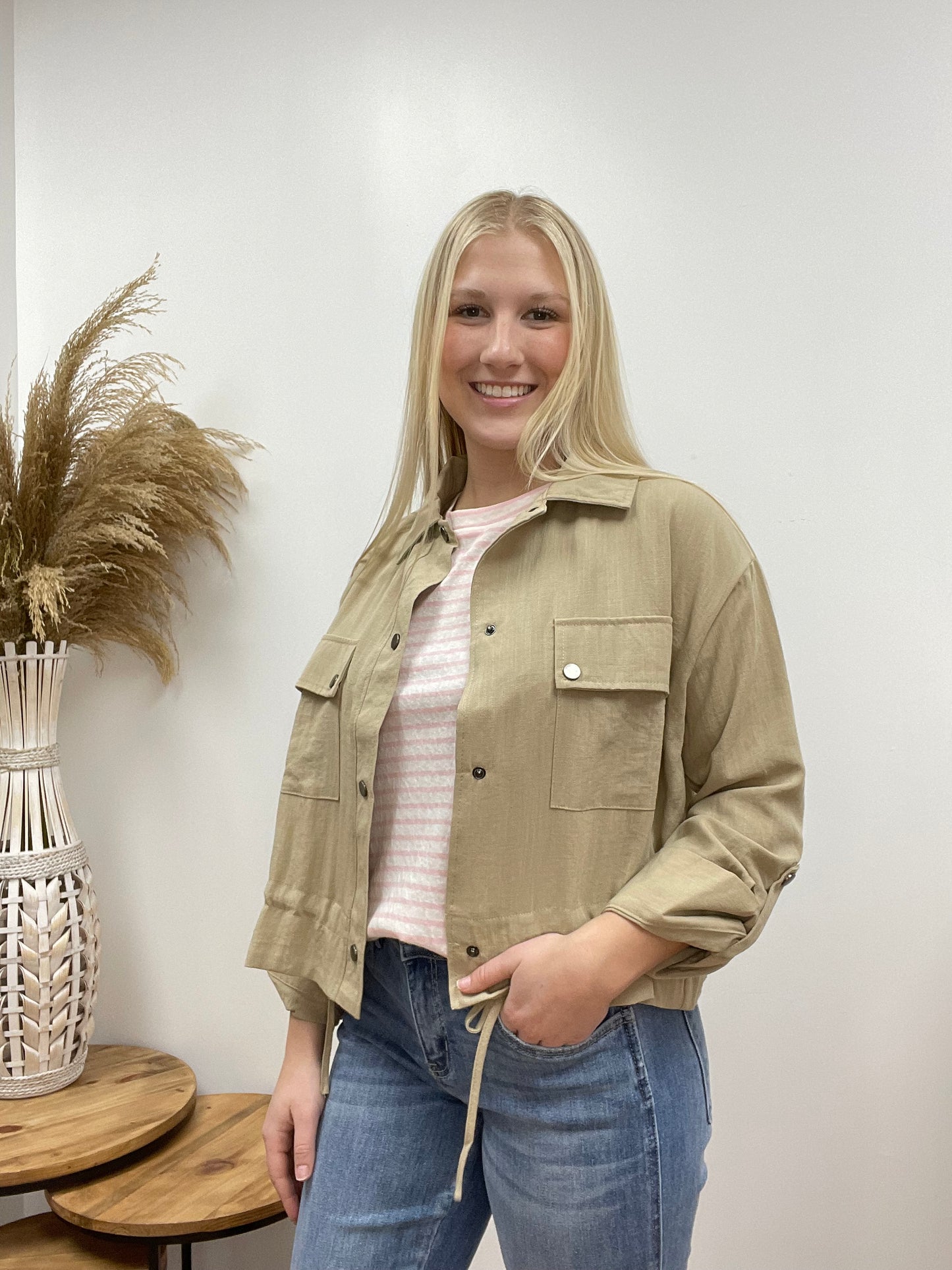 The Bree Quarter Length Tab Sleeve Jacket