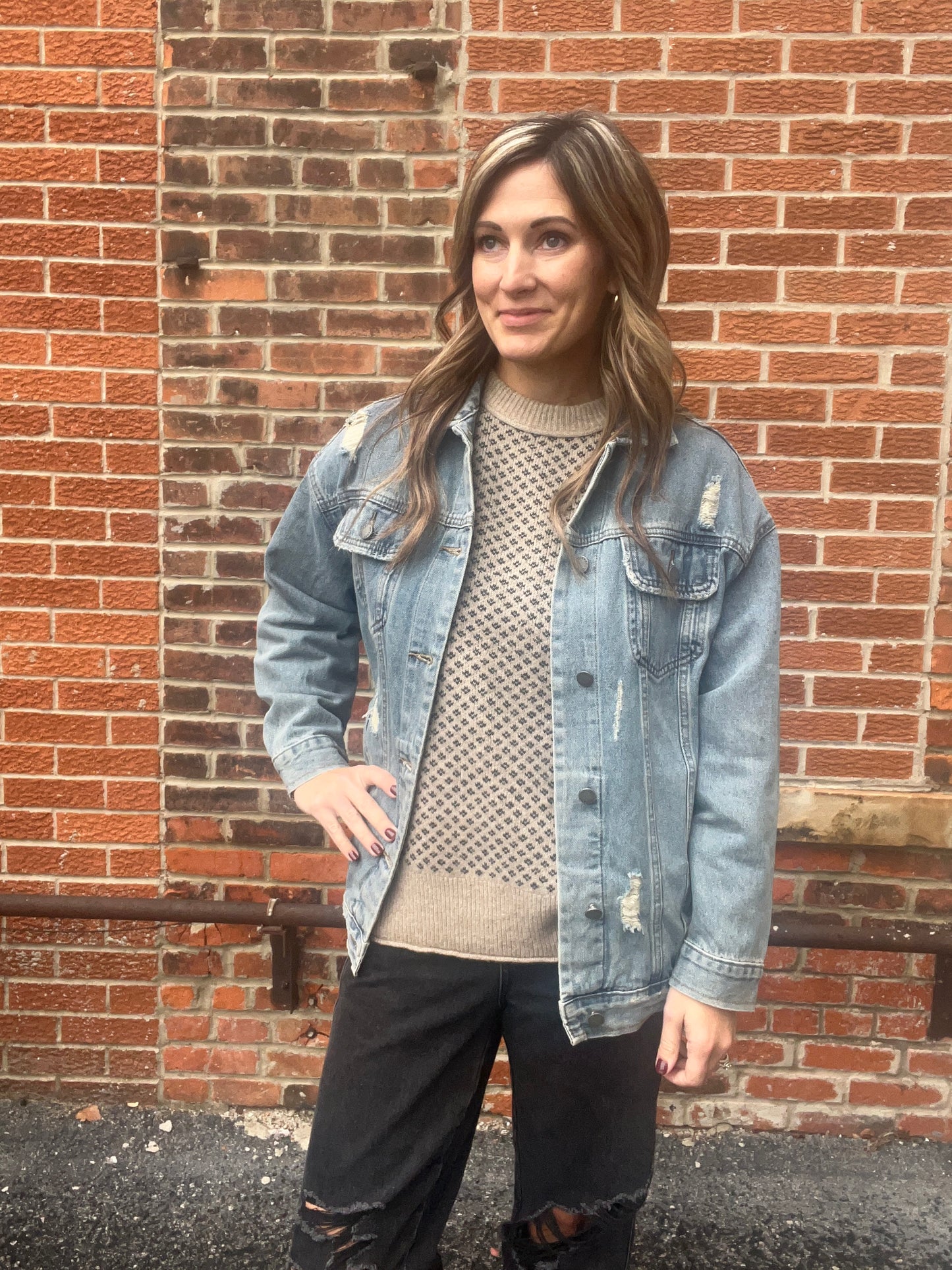 The Rhettlee Jacquard Crew Neck Sweater