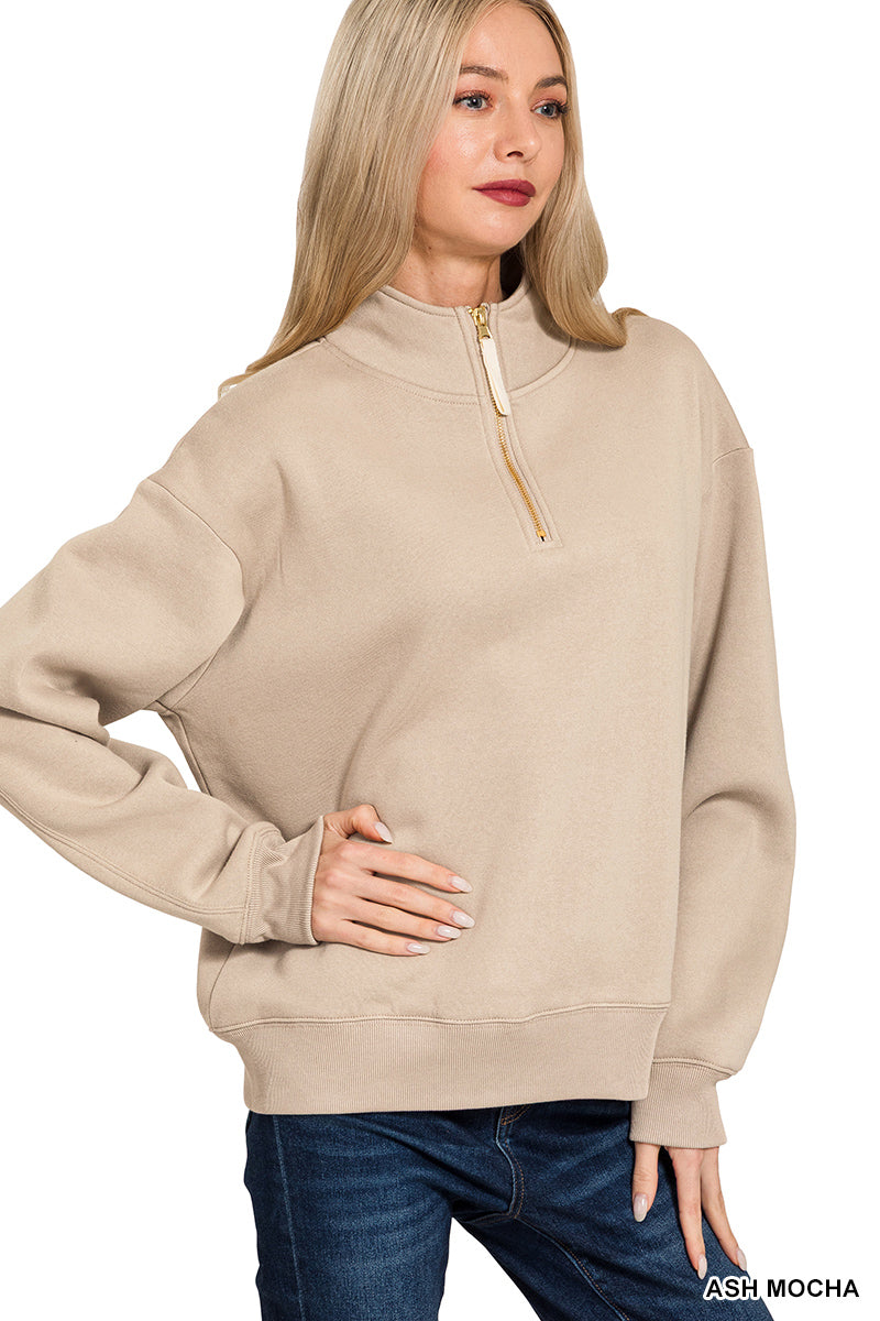 The Talli Quarter Zip Fleece Sweatshirt