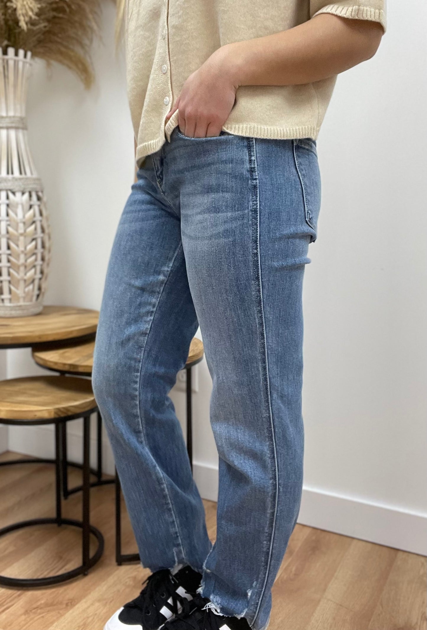 The Jupiter Mid Rise Cropped Denim