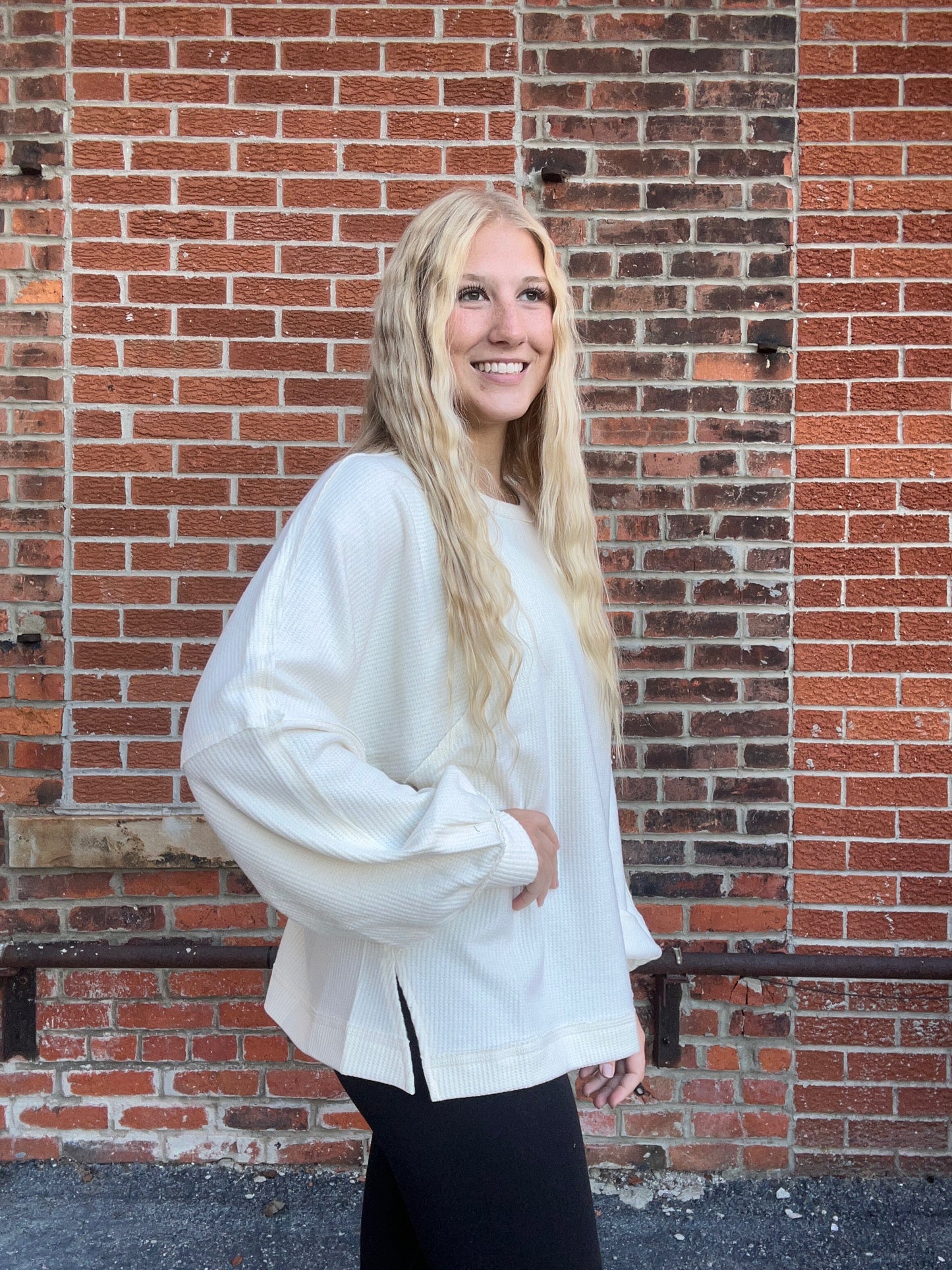The Luna Reverse Seam Thermal Sweater