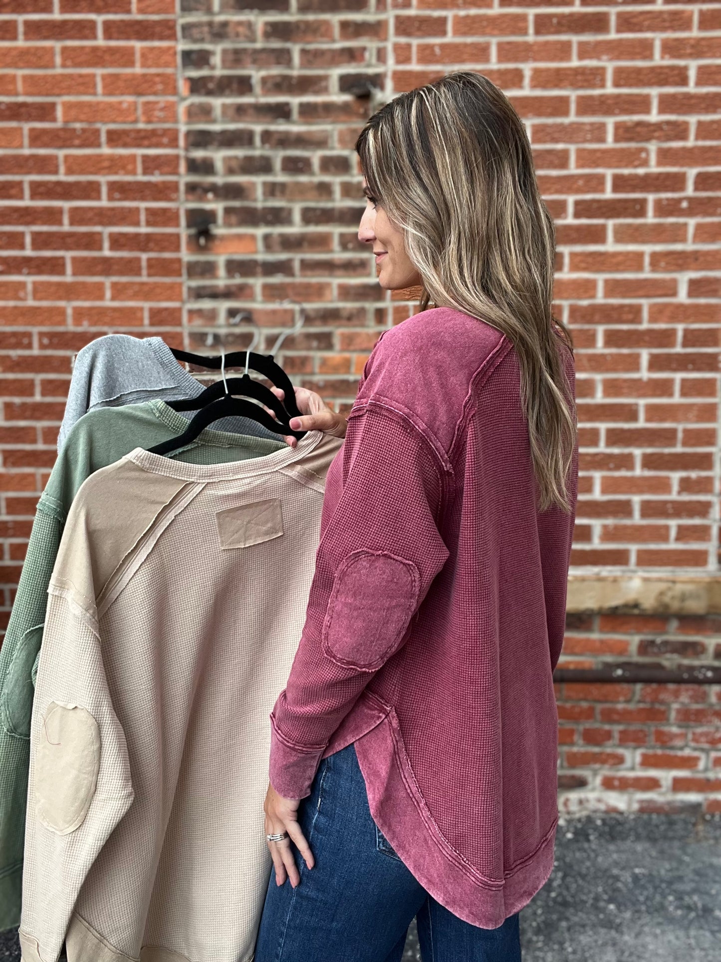 The Paxton Acid Wash Thermal Long Sleeve Top