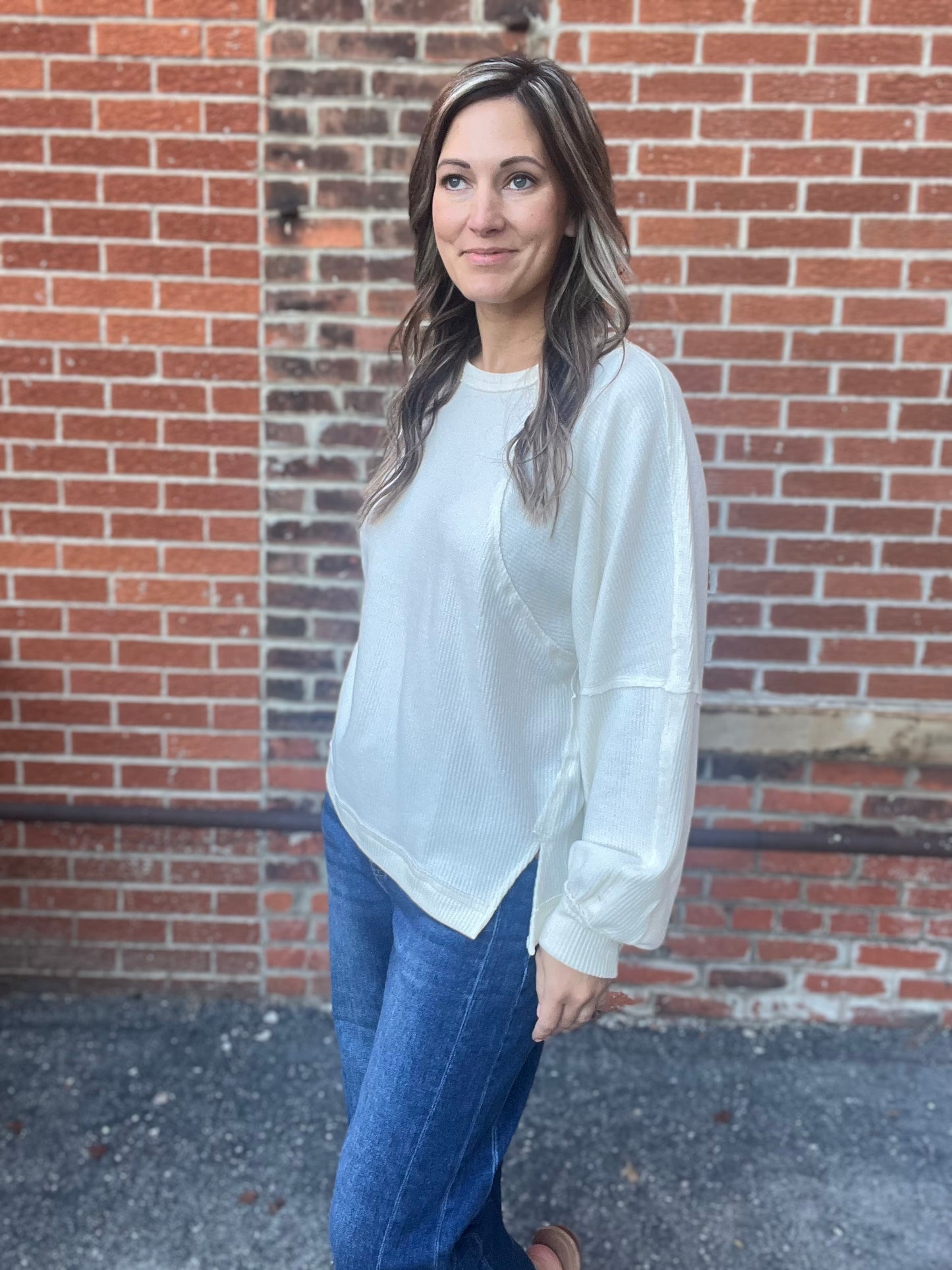 The Luna Reverse Seam Thermal Sweater