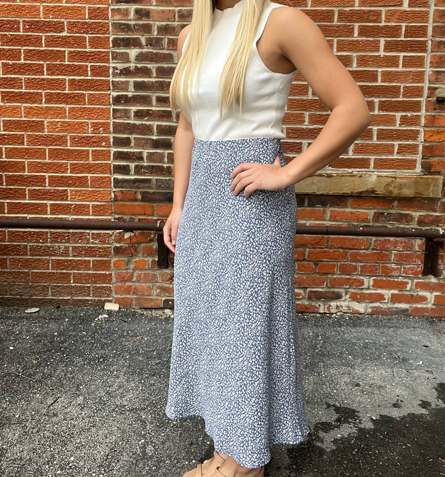 The Mavie Midi Floral skirt