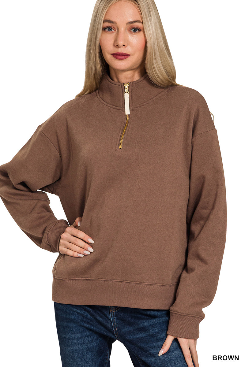 The Talli Quarter Zip Fleece Sweatshirt