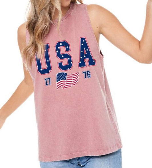 The Simple USA Graphic Tank