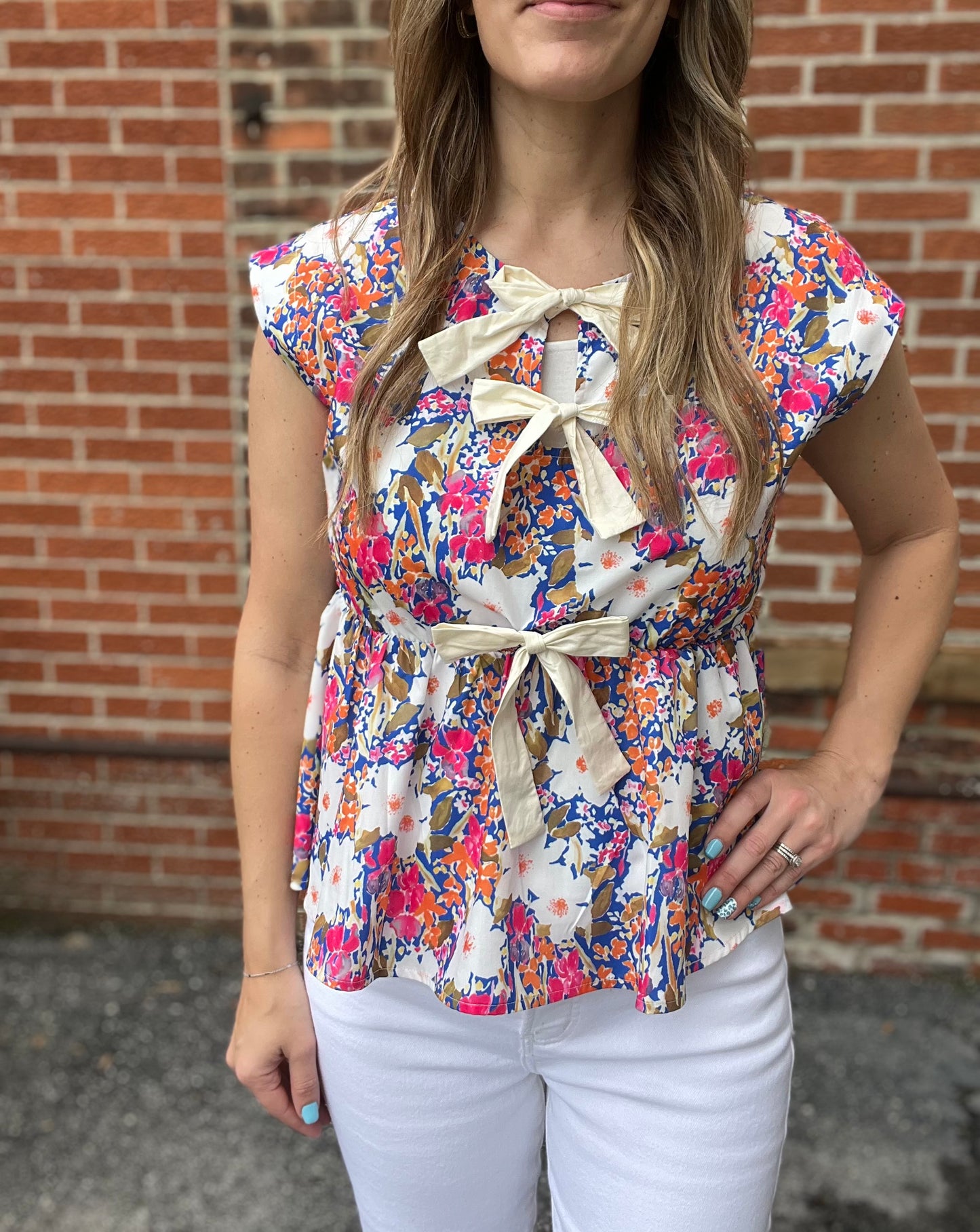 The Aria Tie Floral Unique Blouse