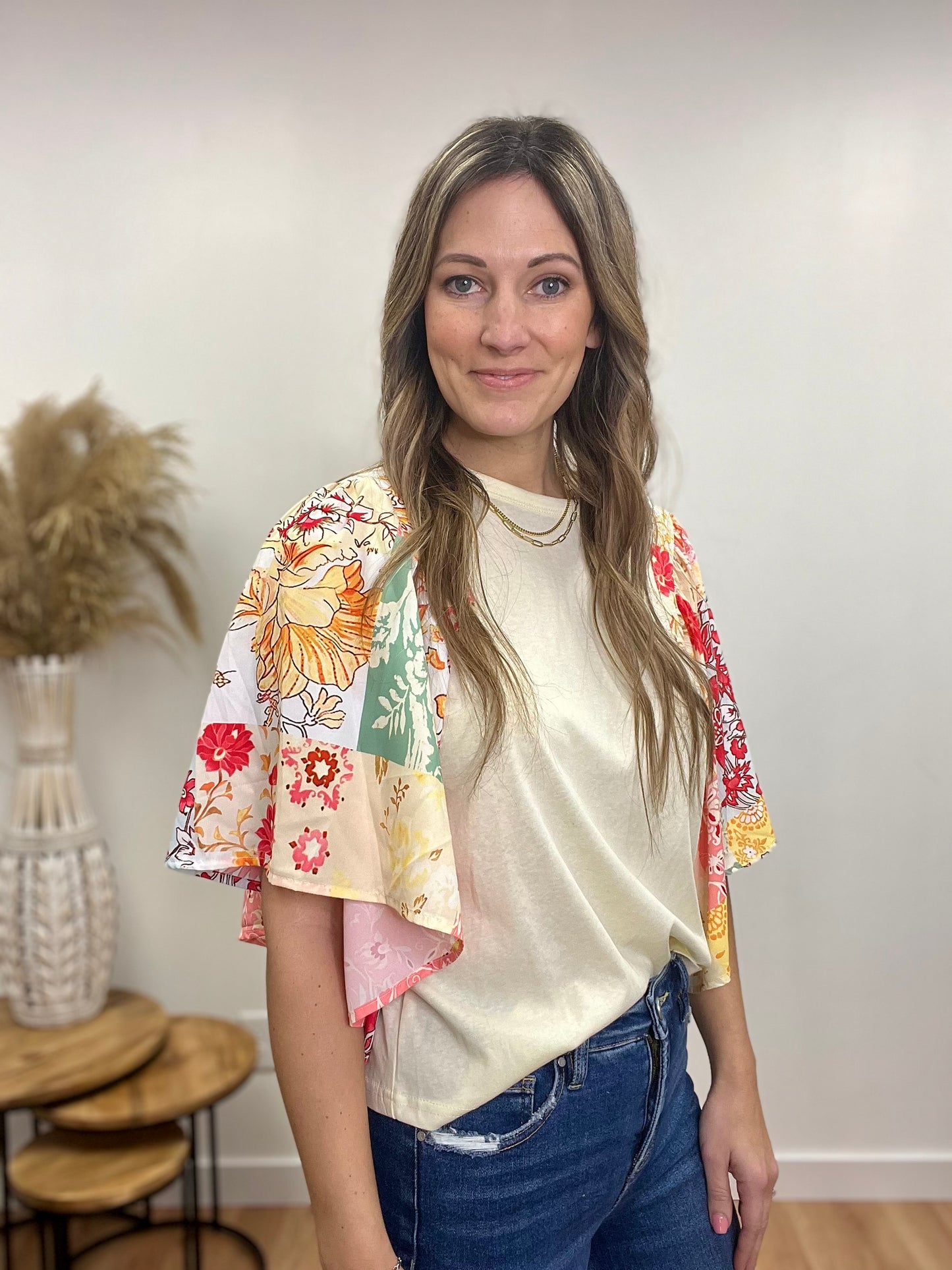 The Blossom Cream Floral Top