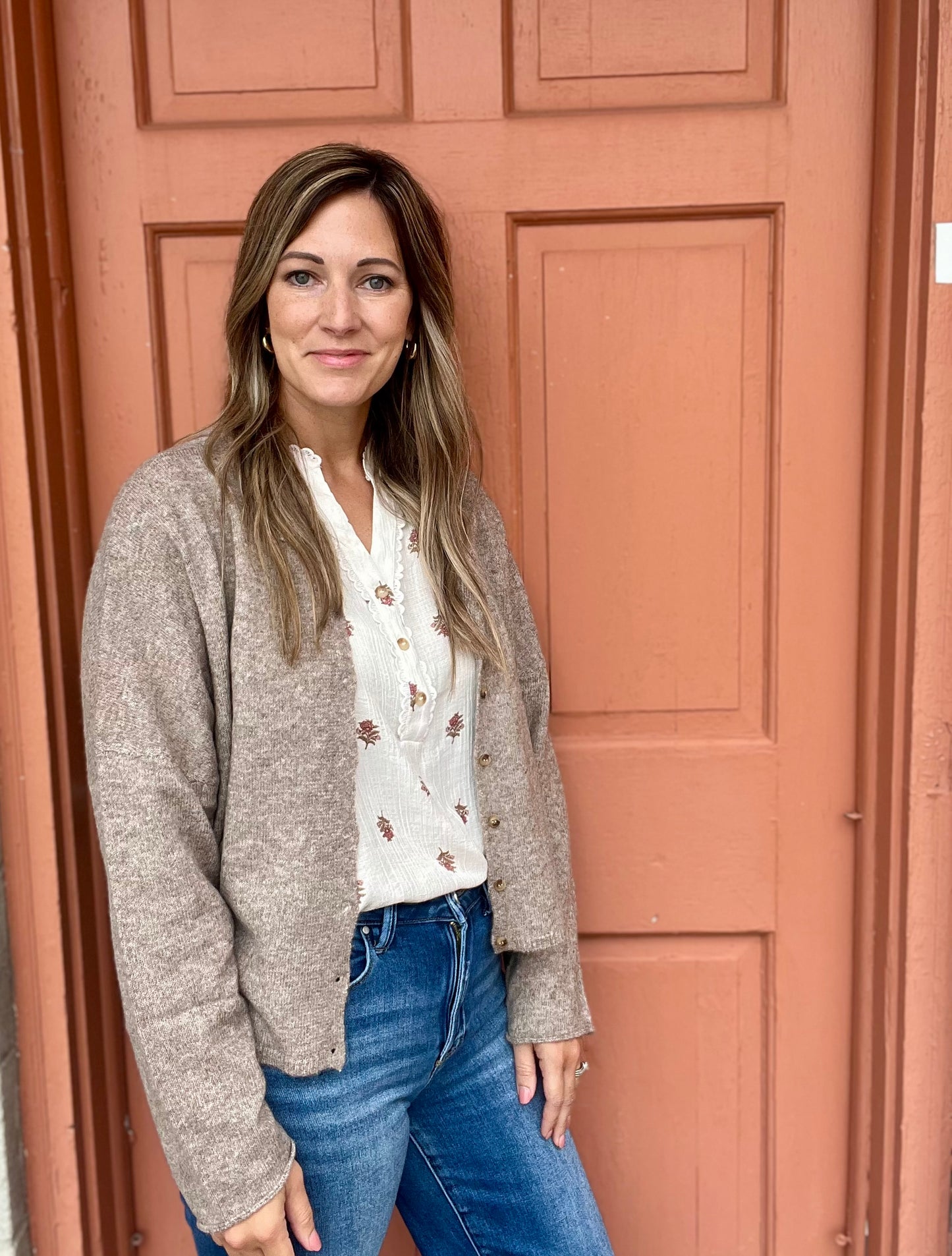 The Hollis Button Down Cardigan Top