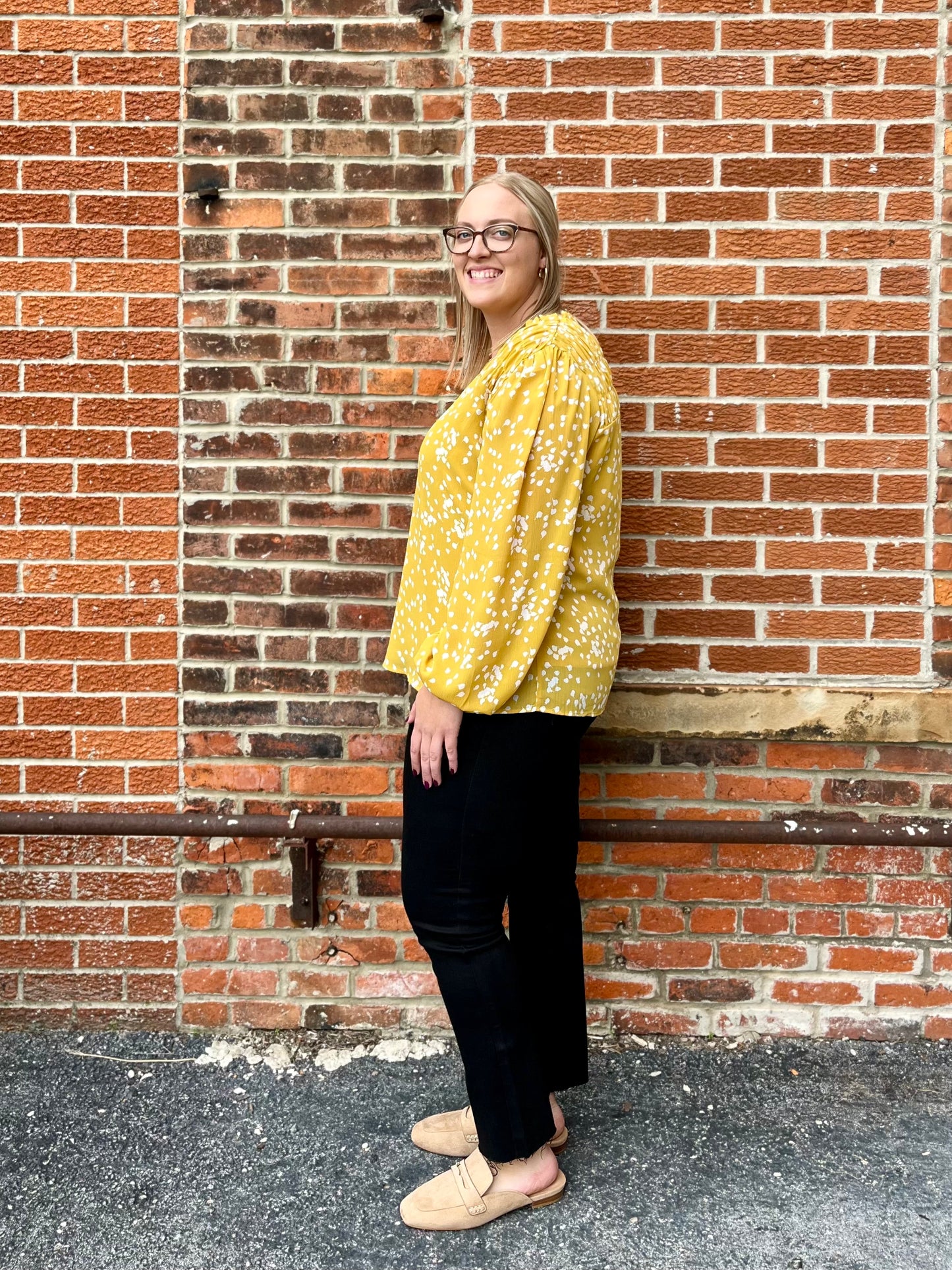 The Samantha Mustard Blouse