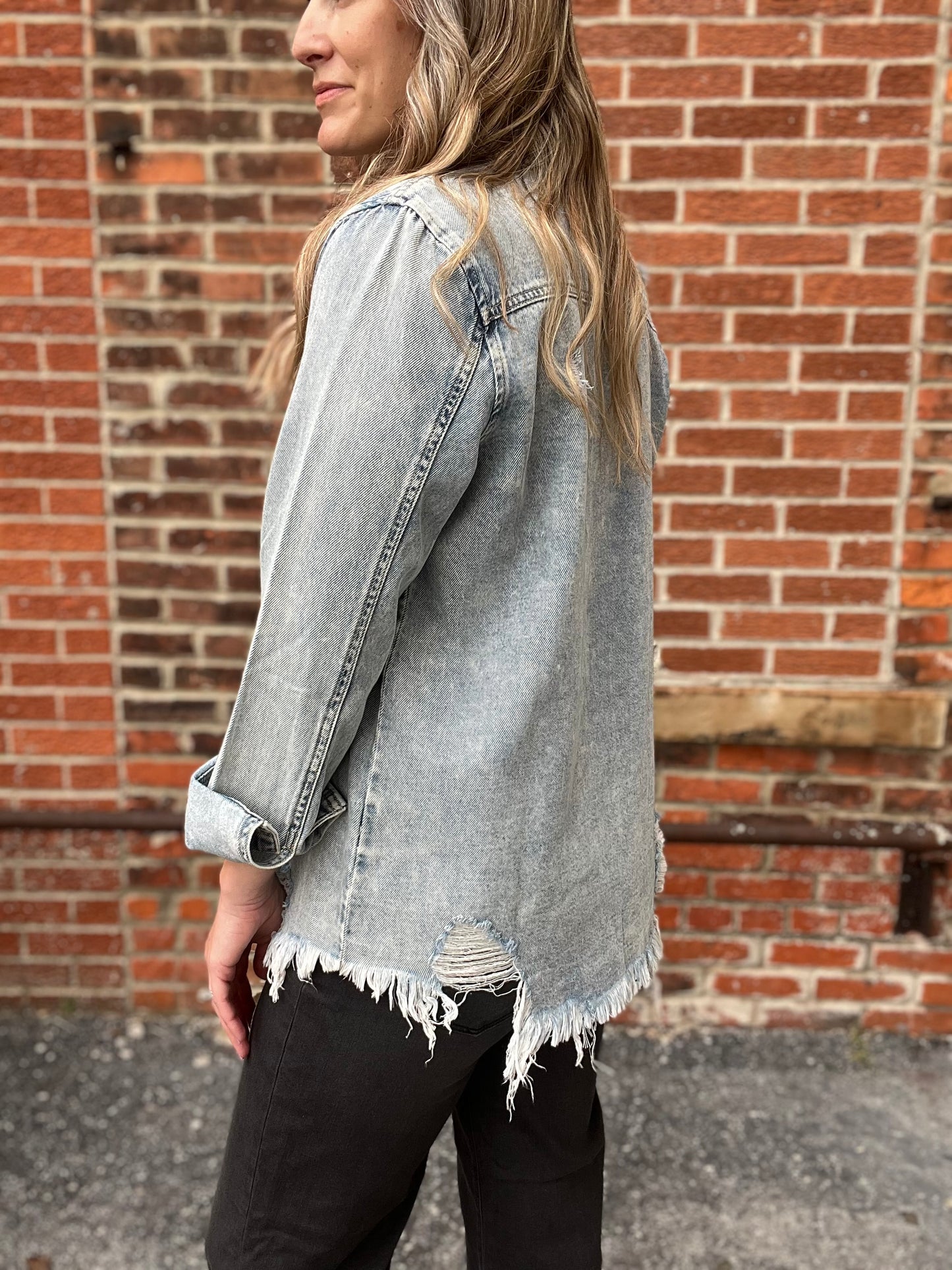 The Saylor Denim Button Up