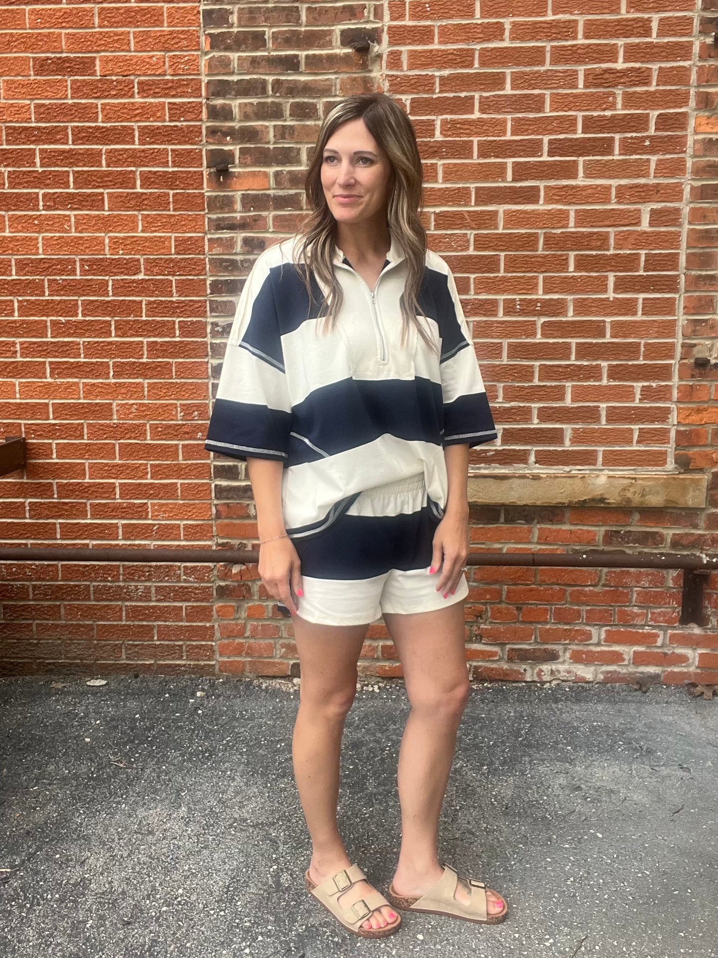 The Taylor Striped Color Block Pullover