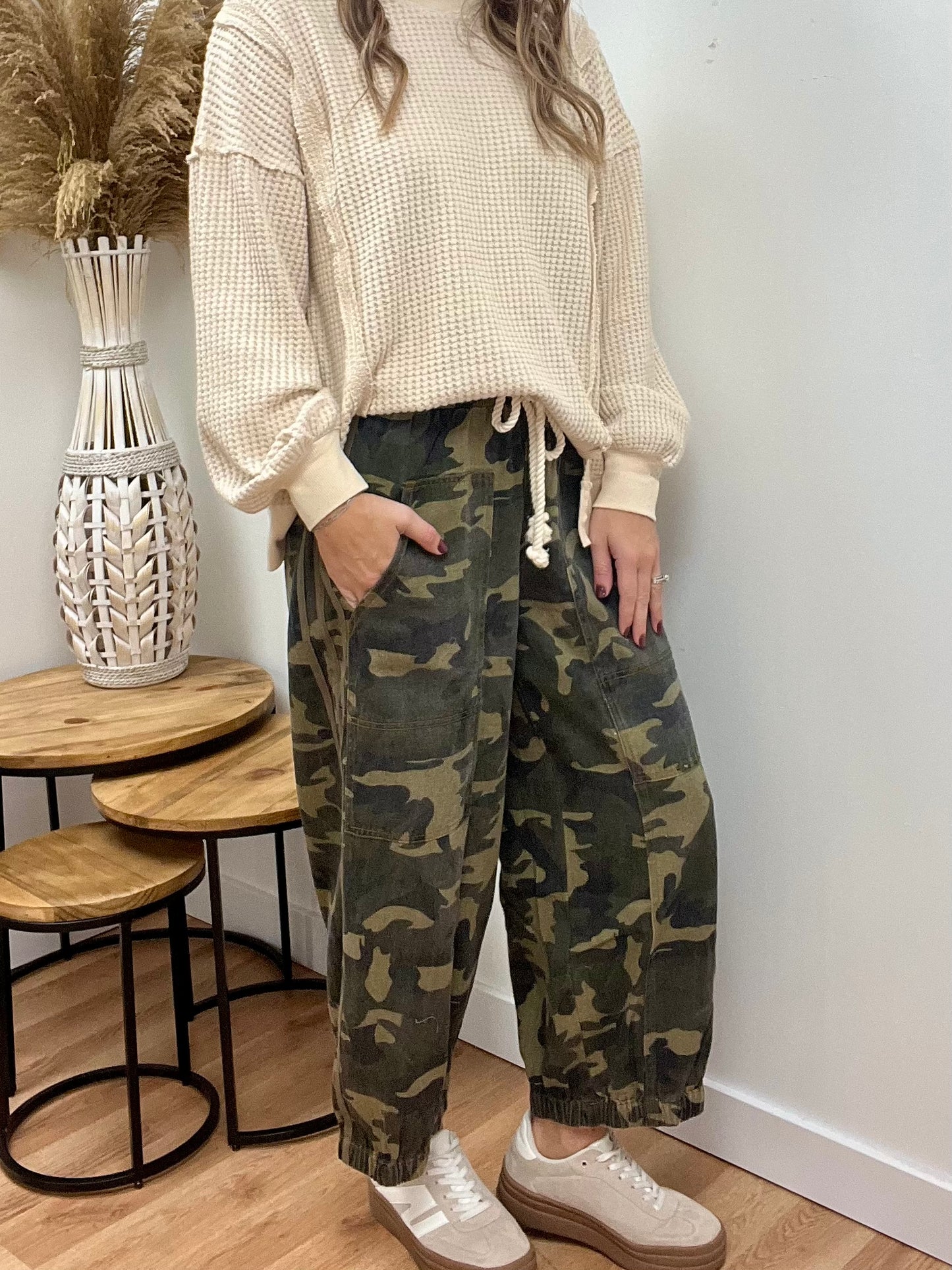 The Rayen Camo Pull on Pants