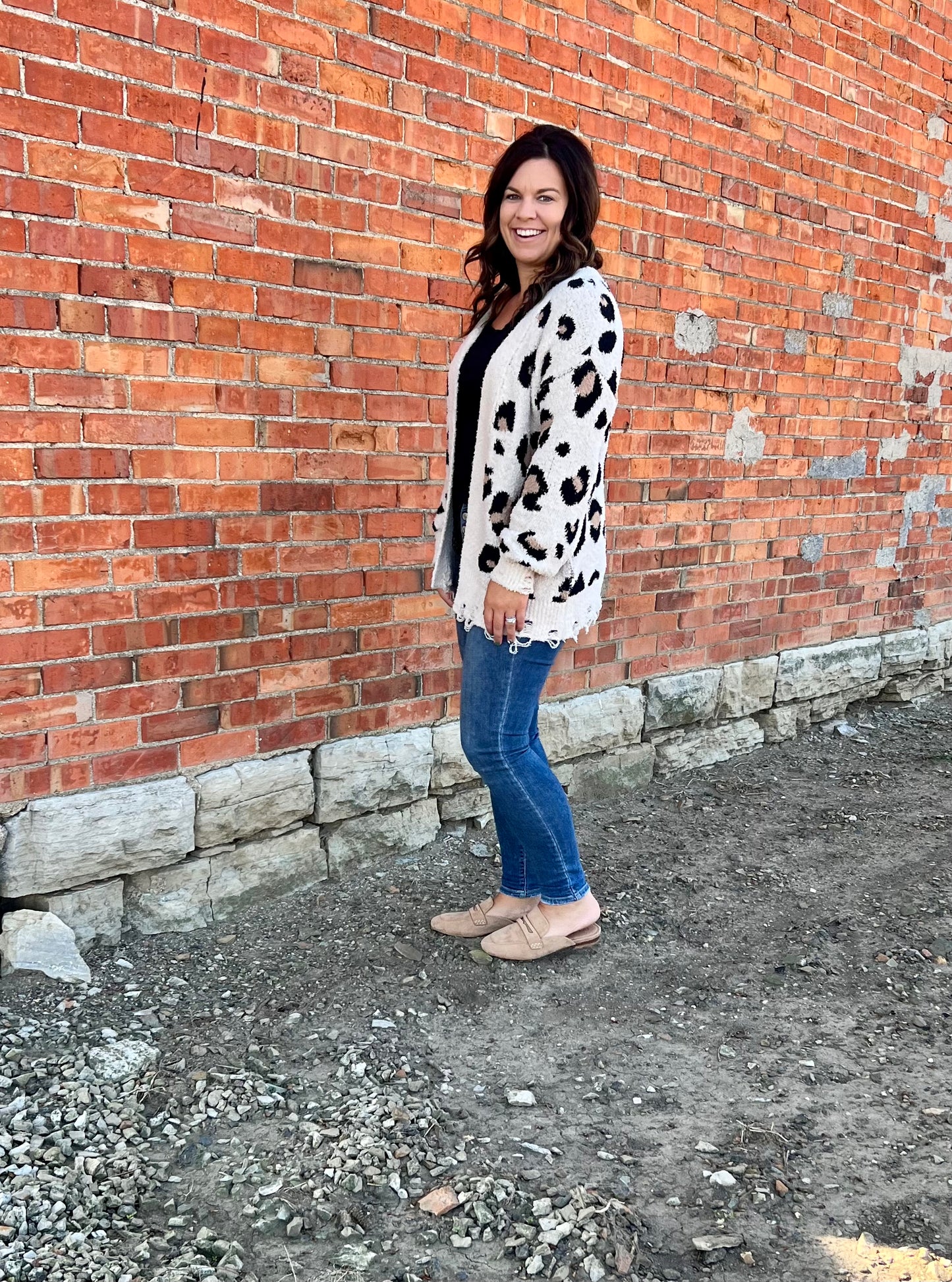 The Leopard Distressed Cardigan
