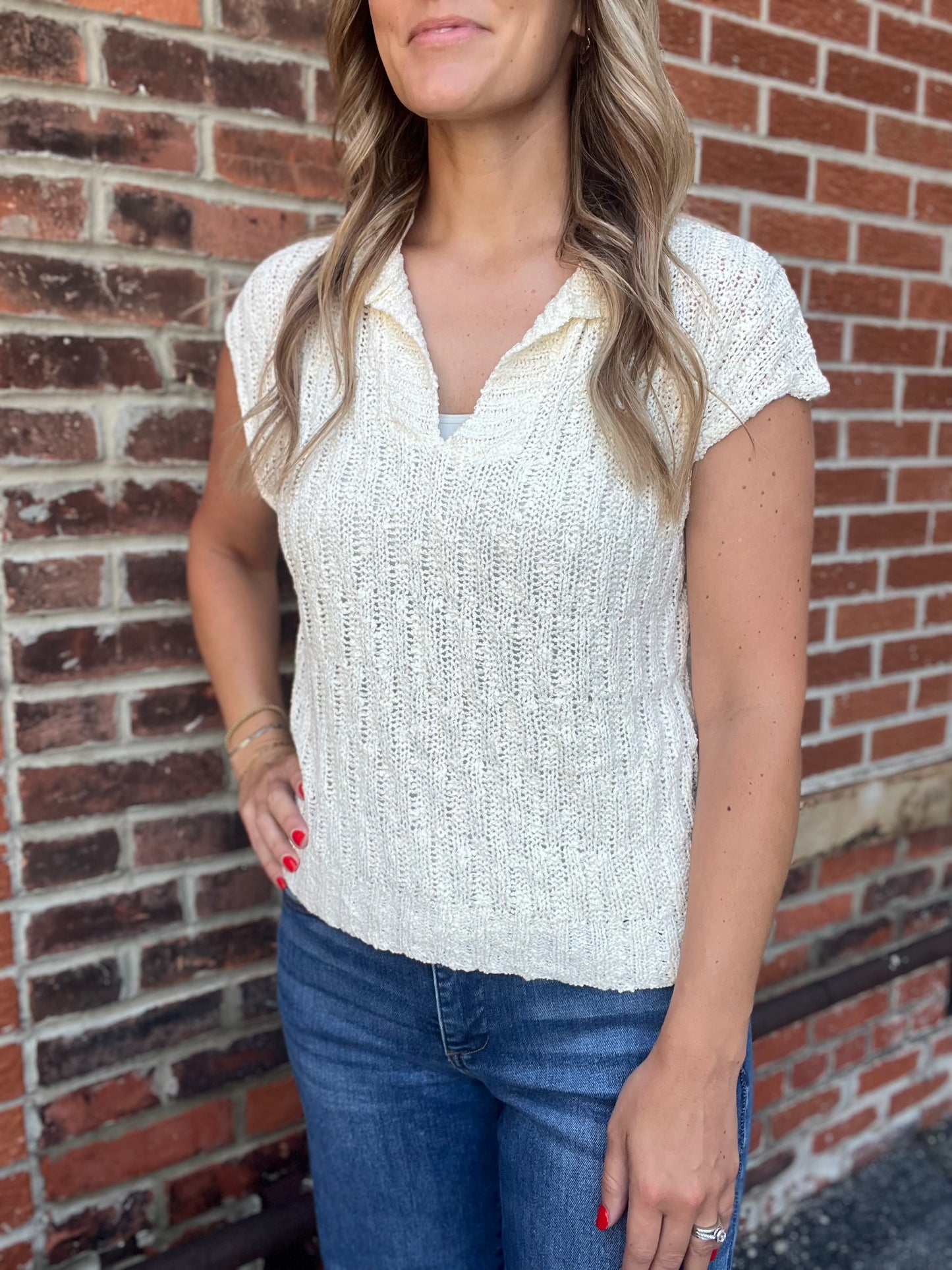 The Lunix Knitted V-Neck Top