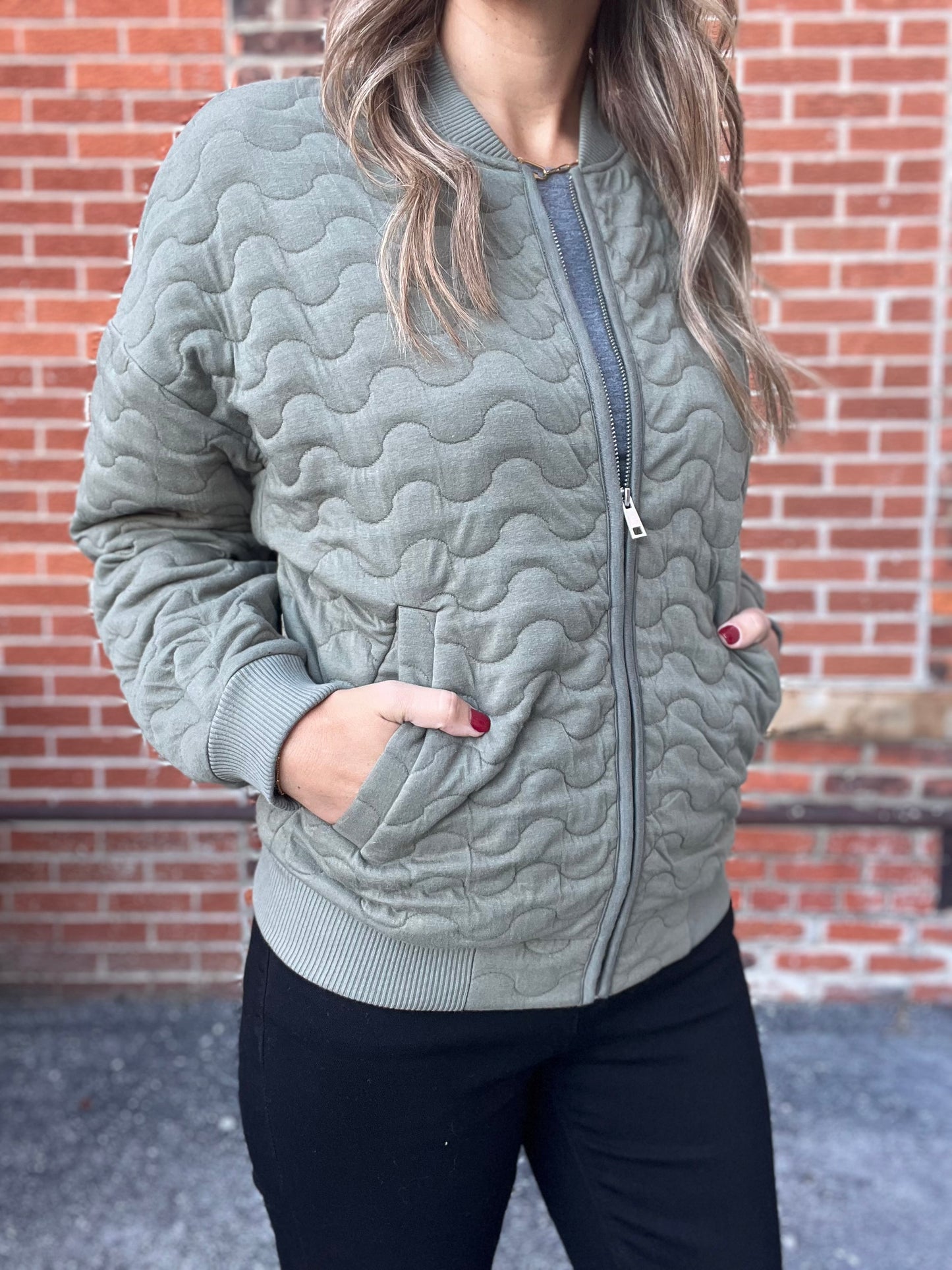 The Landree Quilted Zip Jacket