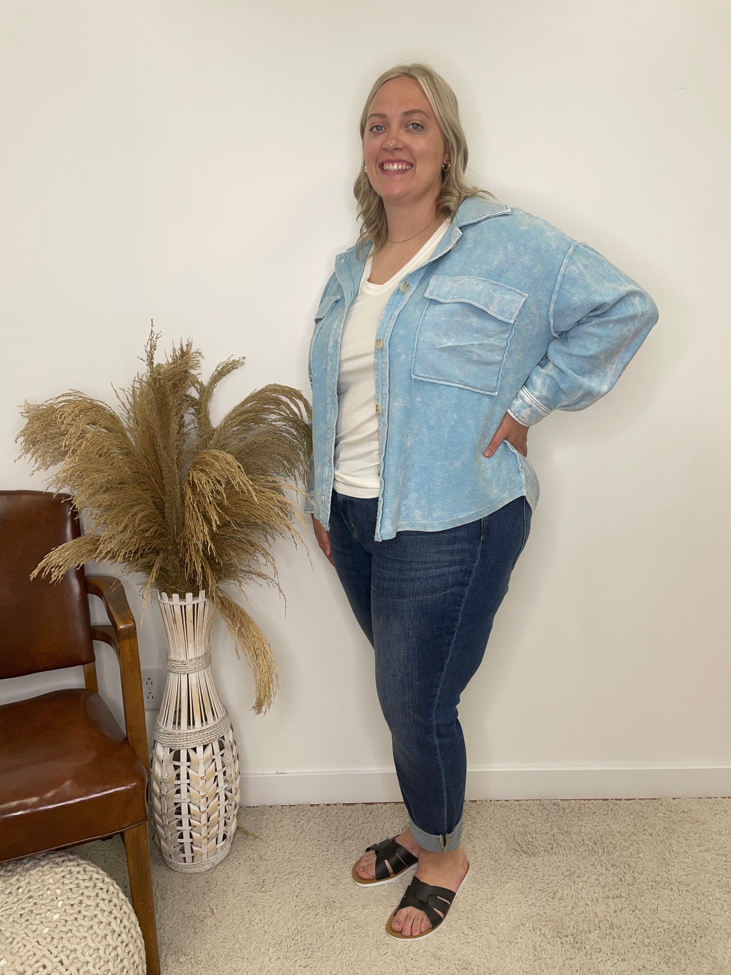 The Curvy Josephine Patchwork Shacket