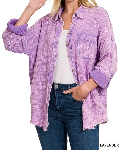 The Sedona Summer Gauze Button Up