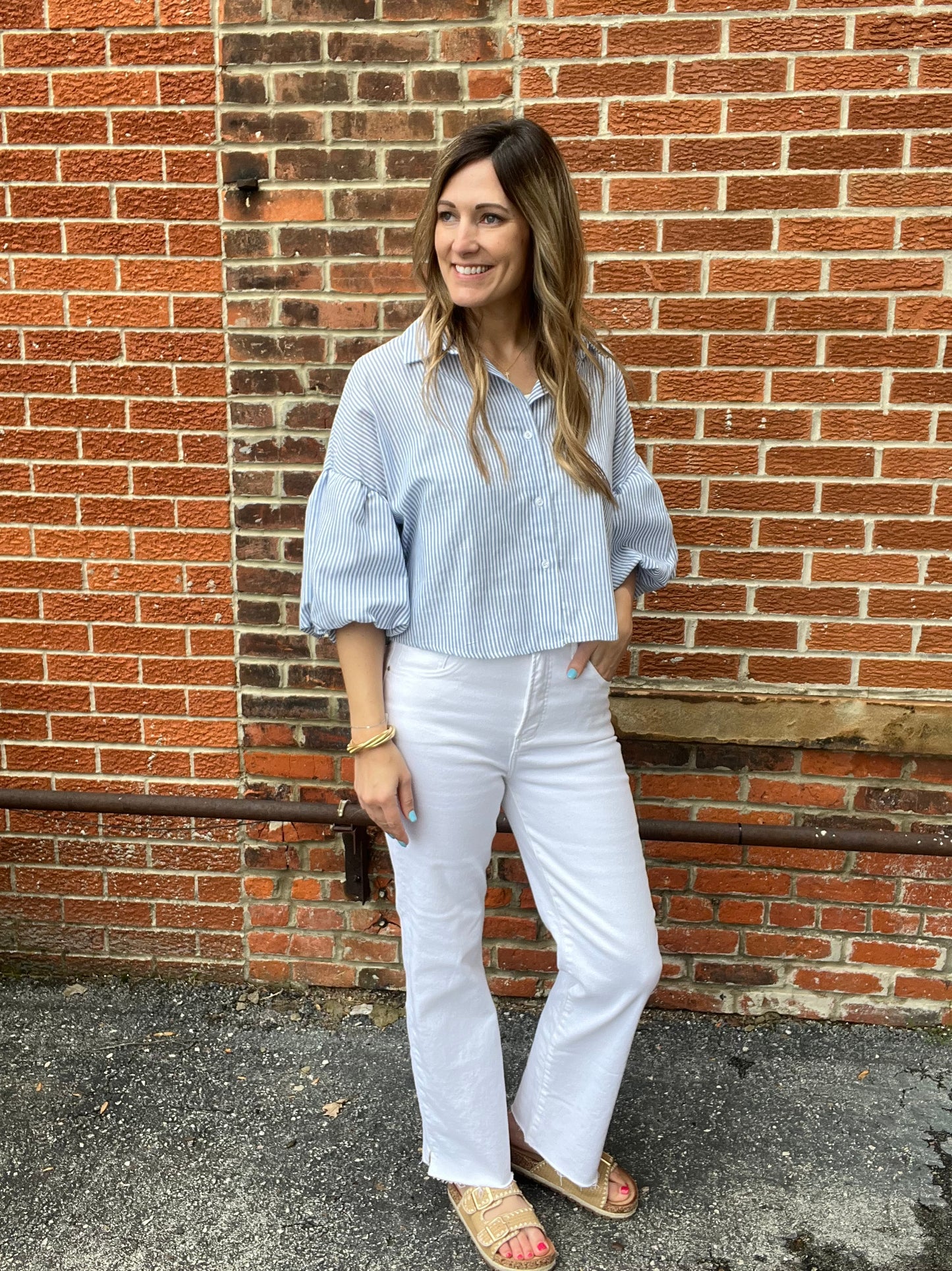 The Cloud Nine Stripped Button Down