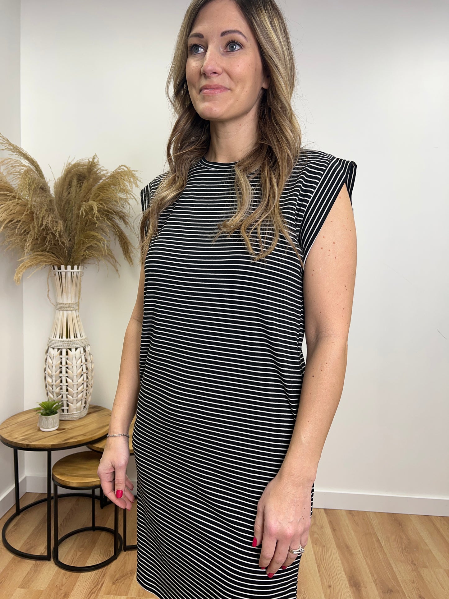 The Savannah Striped Knit Dress