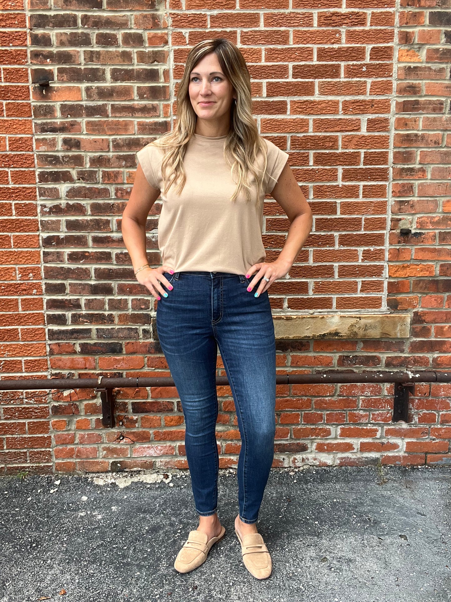The Larkin Dark Blue Skinny Jean