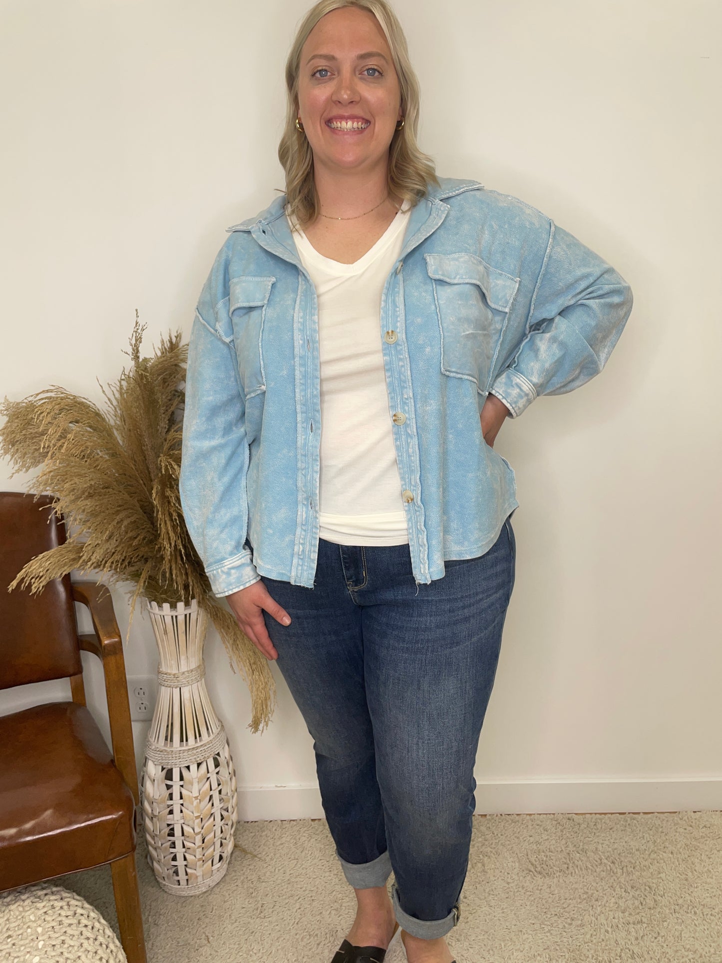 The Curvy Josephine Patchwork Shacket