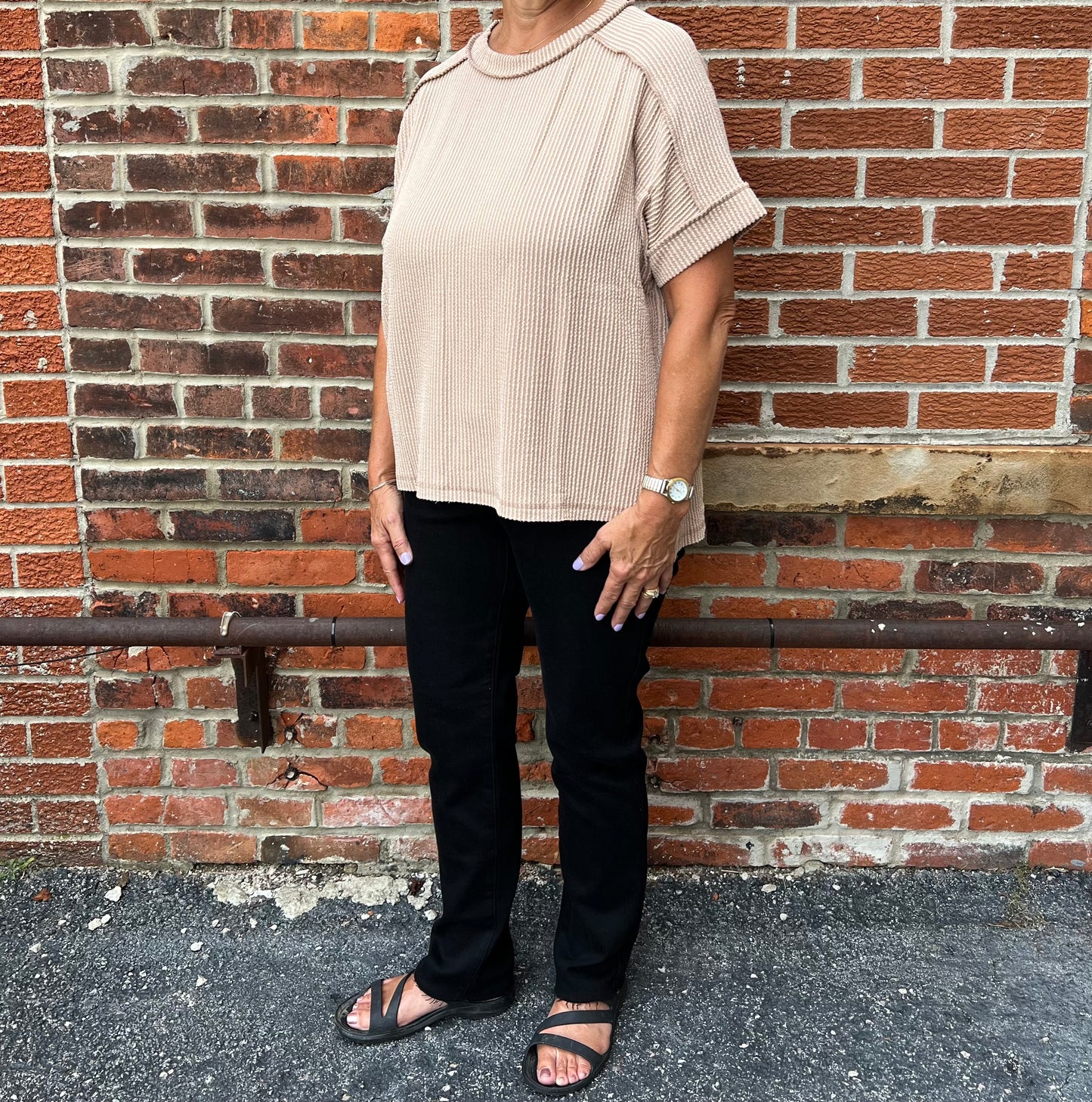 The Briar Mocha Ribbed Top