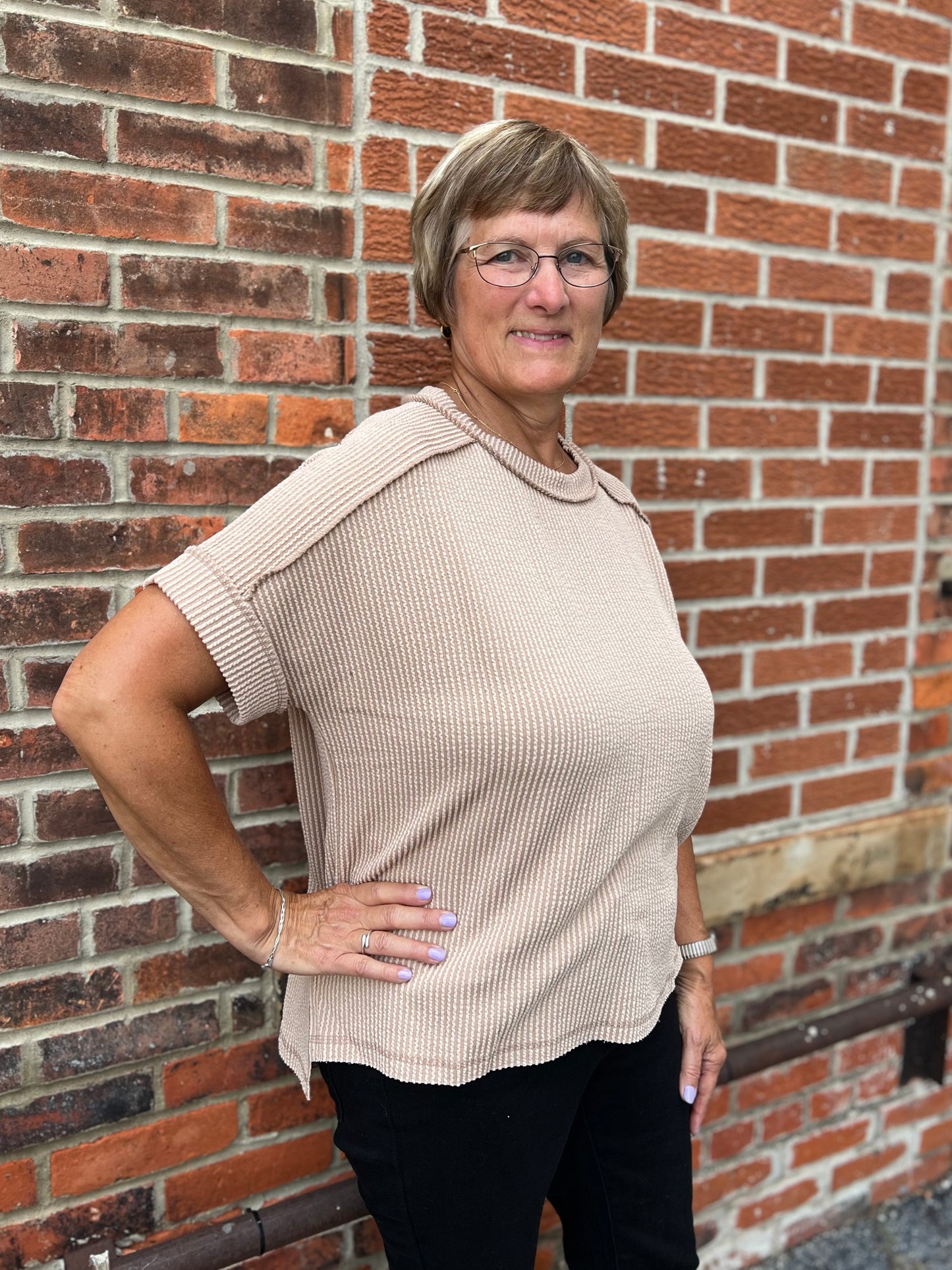 The Briar Mocha Ribbed Top