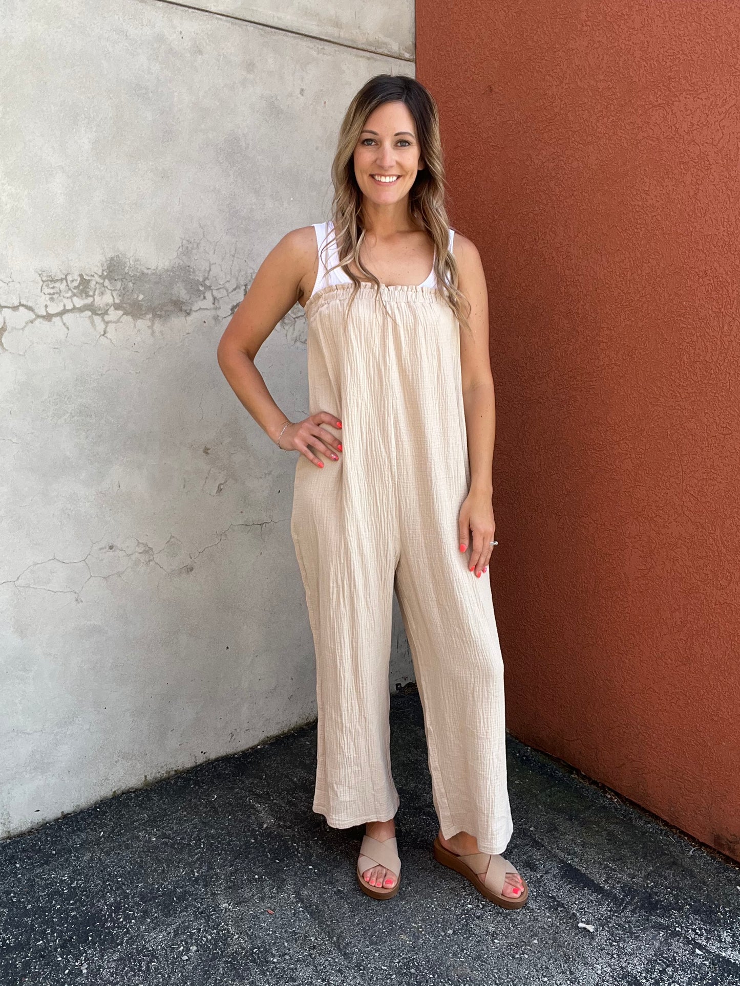 The Jo Relaxed Gauze Pantsuit