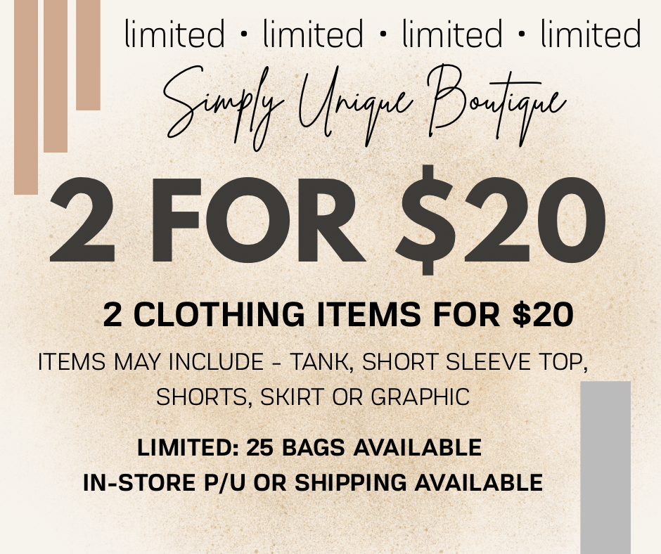 Summer Deal 2 for $20