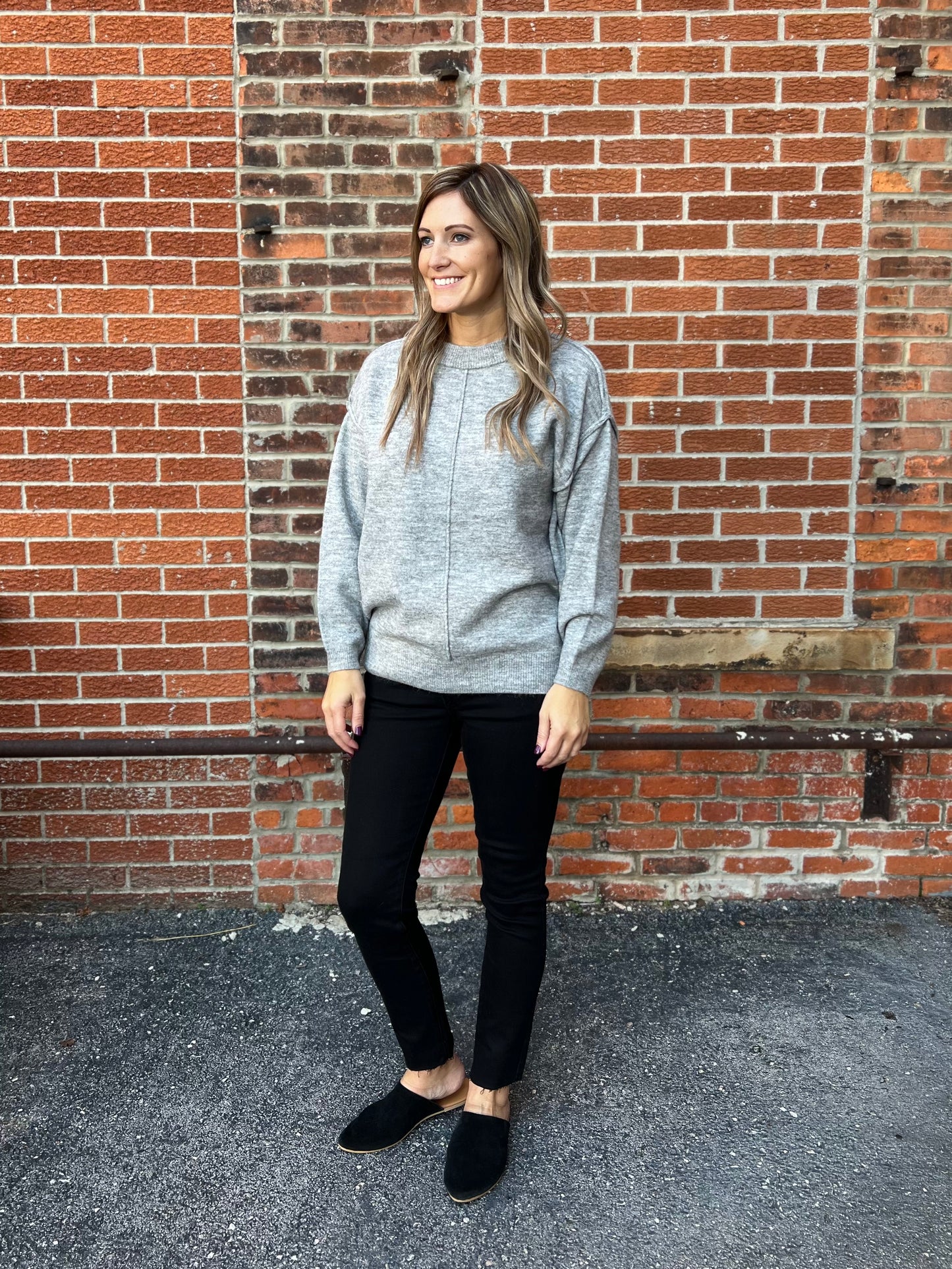 The Ana Sweater Front Seam
