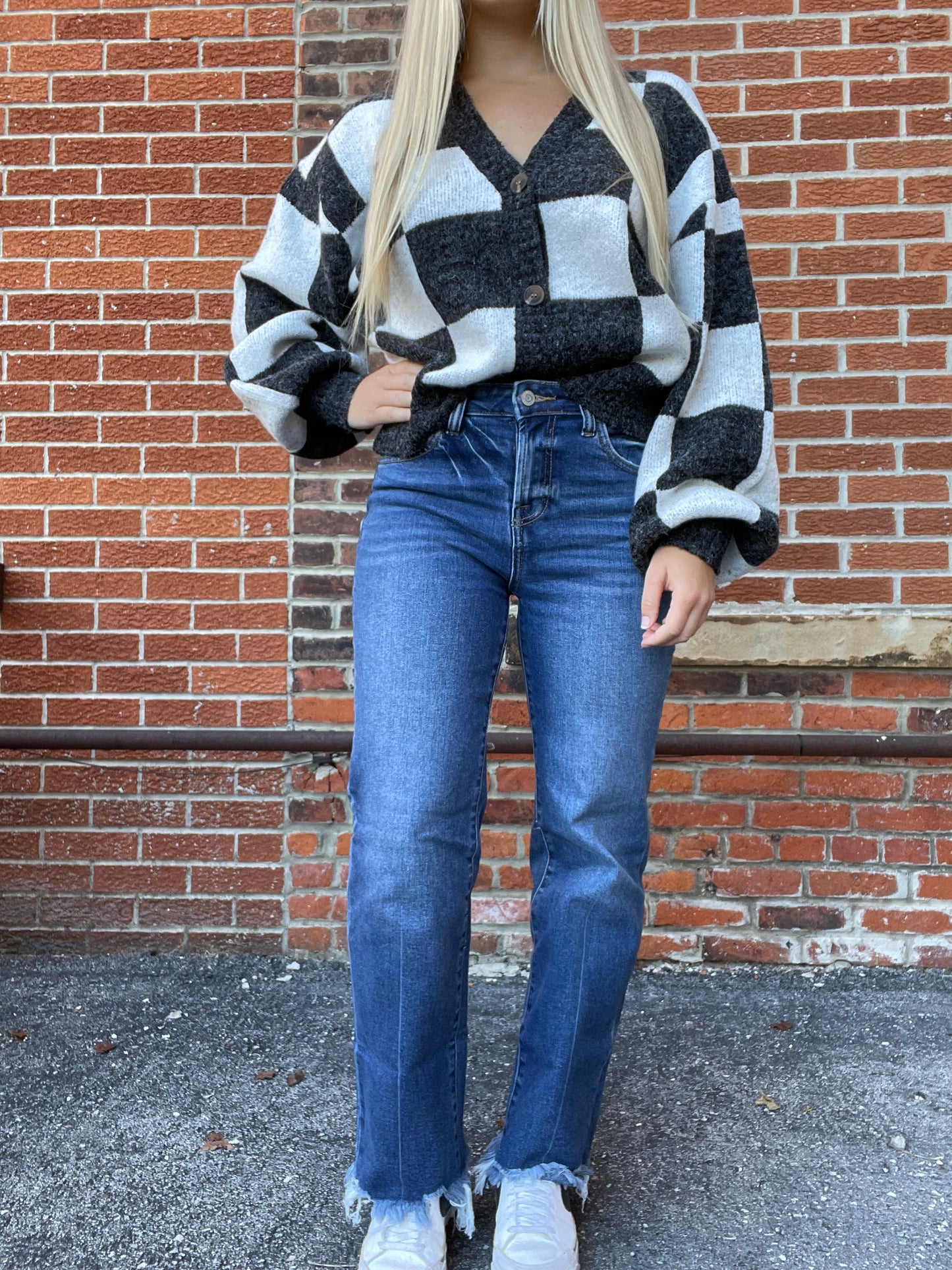 The Shea Raw Straight Leg Jeans