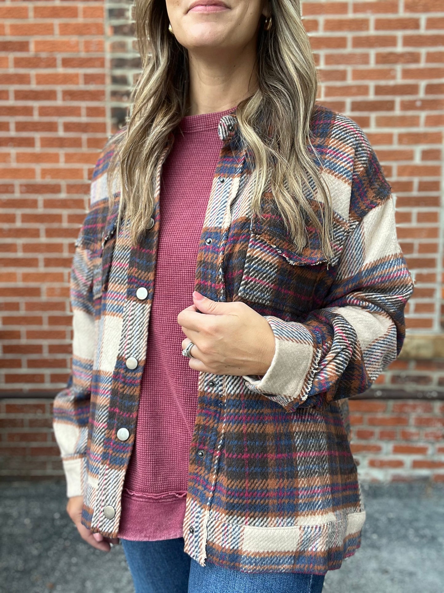 The Remi Oversized Plaid Shacket