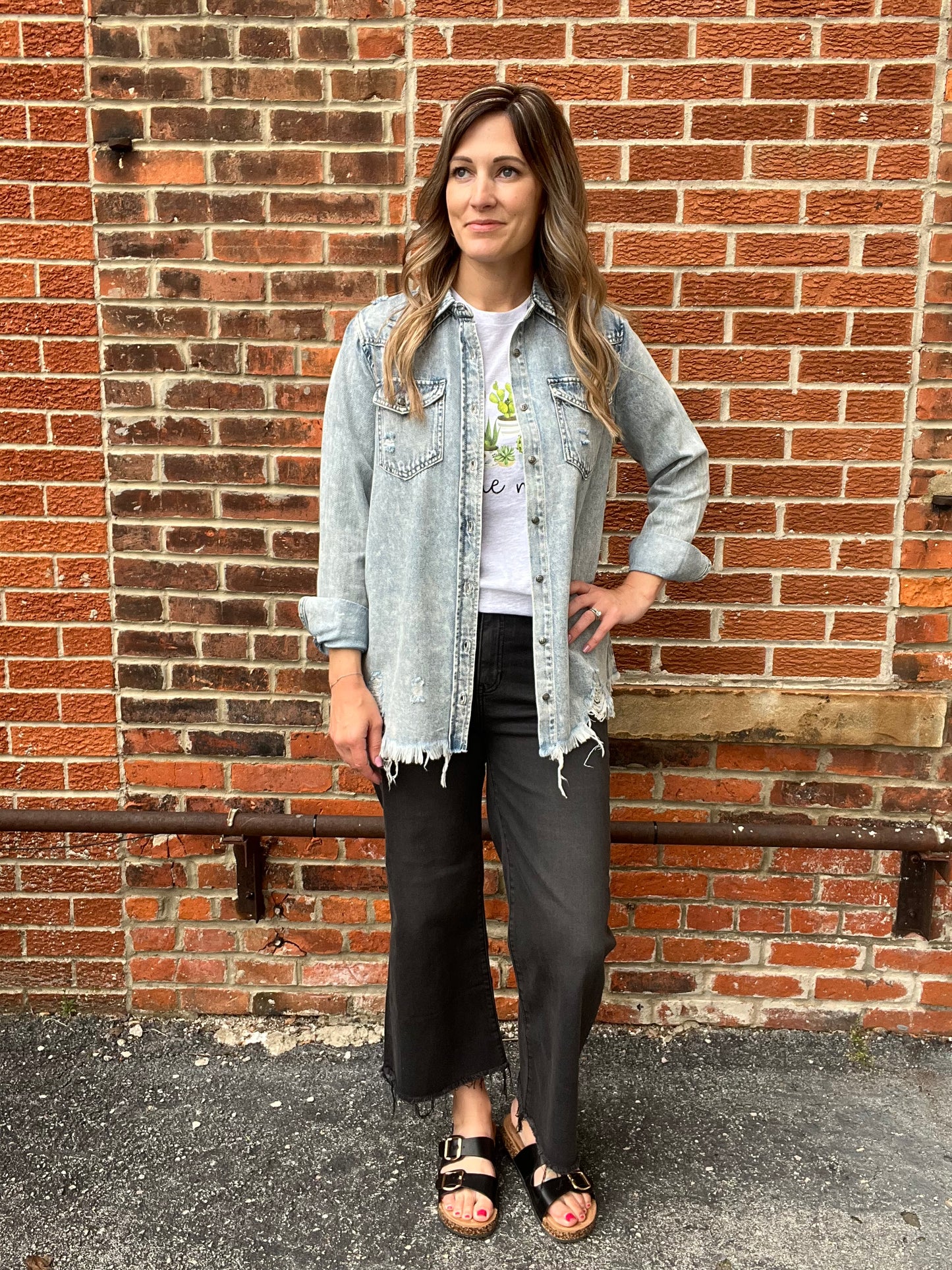 The Saylor Denim Button Up