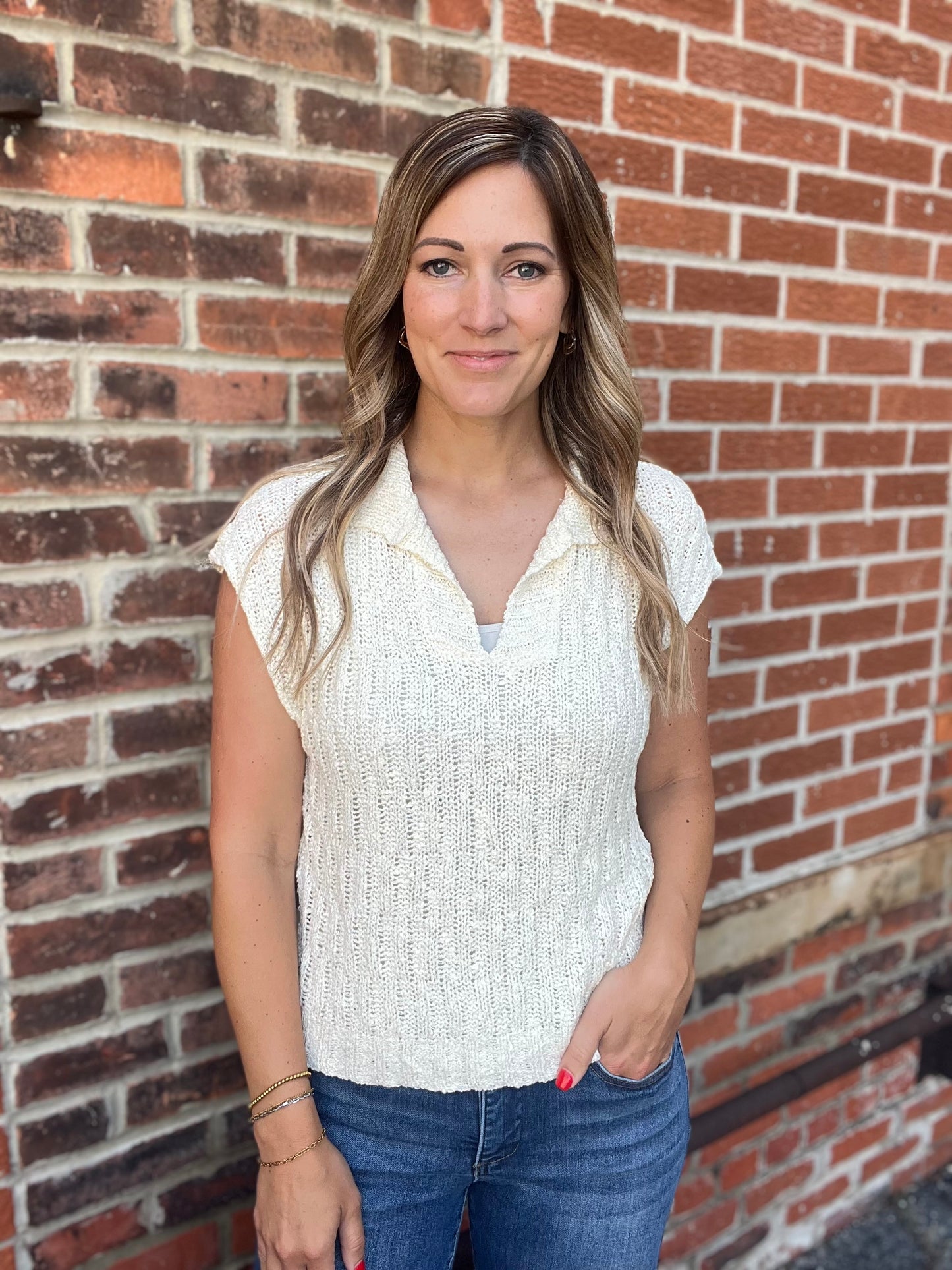 The Lunix Knitted V-Neck Top