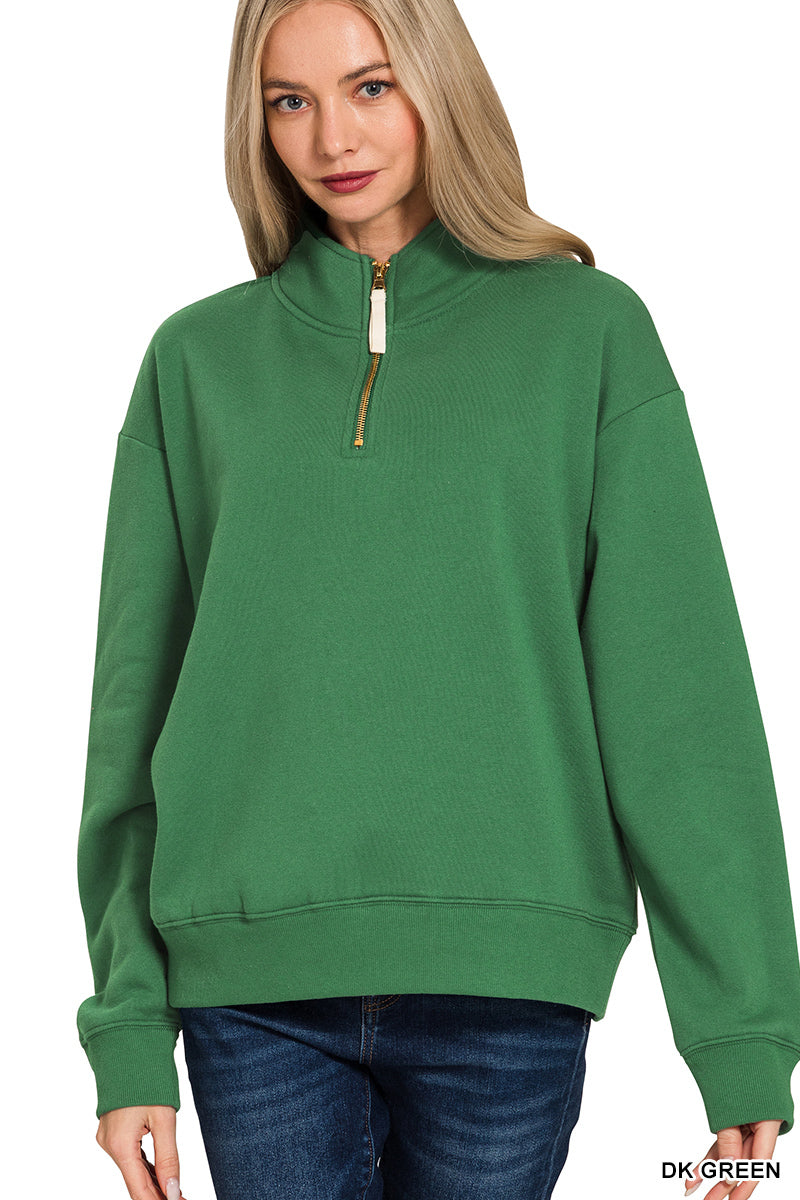 The Talli Quarter Zip Fleece Sweatshirt