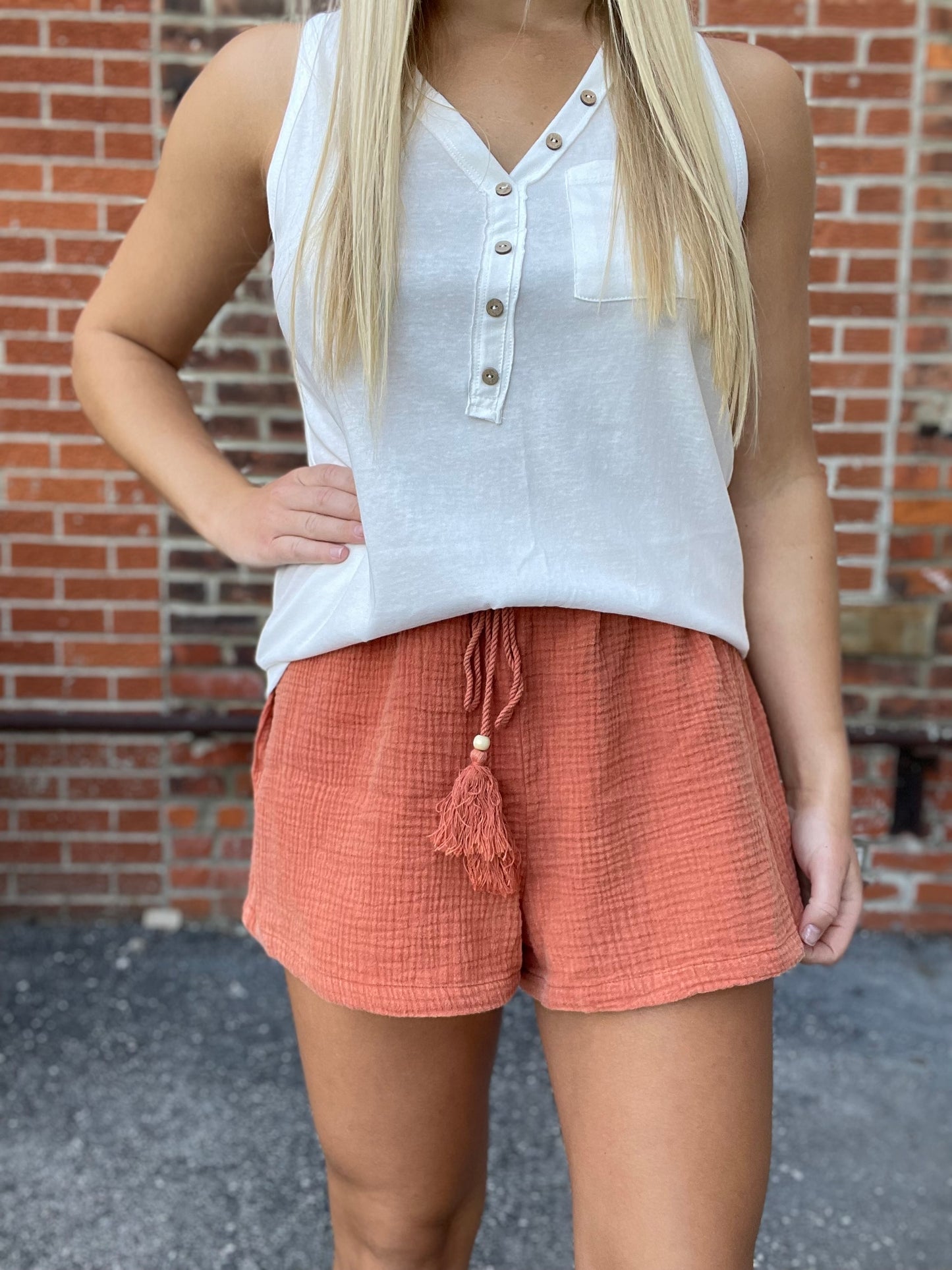 The Clayton Clay Cotton Gauze Shorts